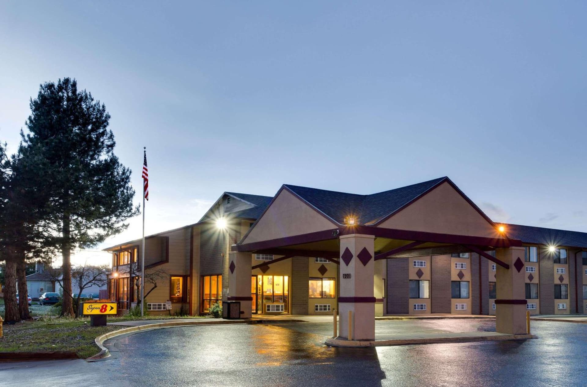 Super 8 by Wyndham Denver Stapleton featured exterior or lobby in Denver, CO — similar hotel