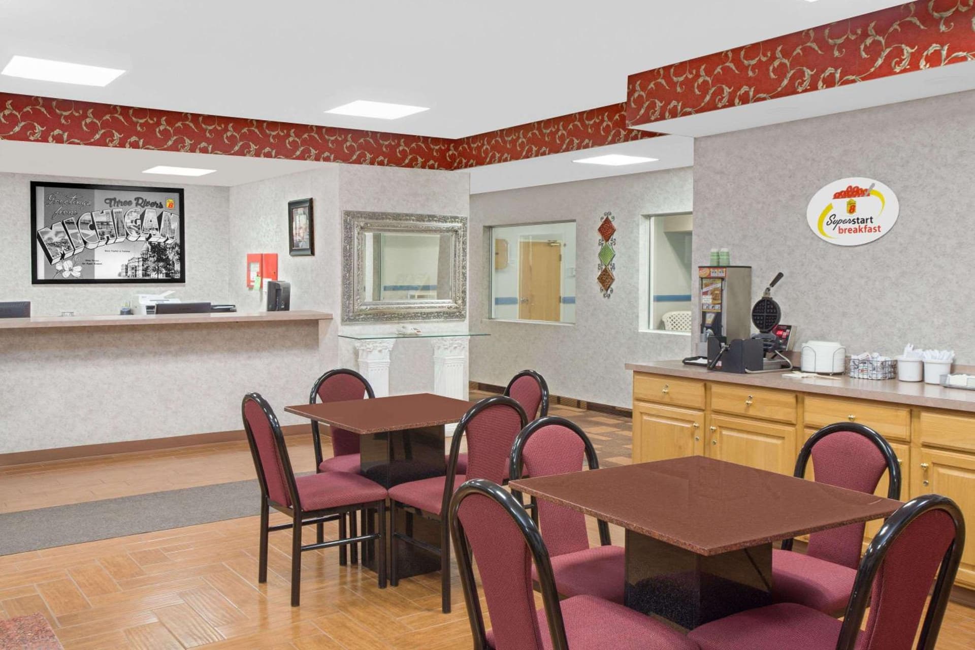 Super 8 by Wyndham Three Rivers interior in Three Rivers, MI — gallery photo 2