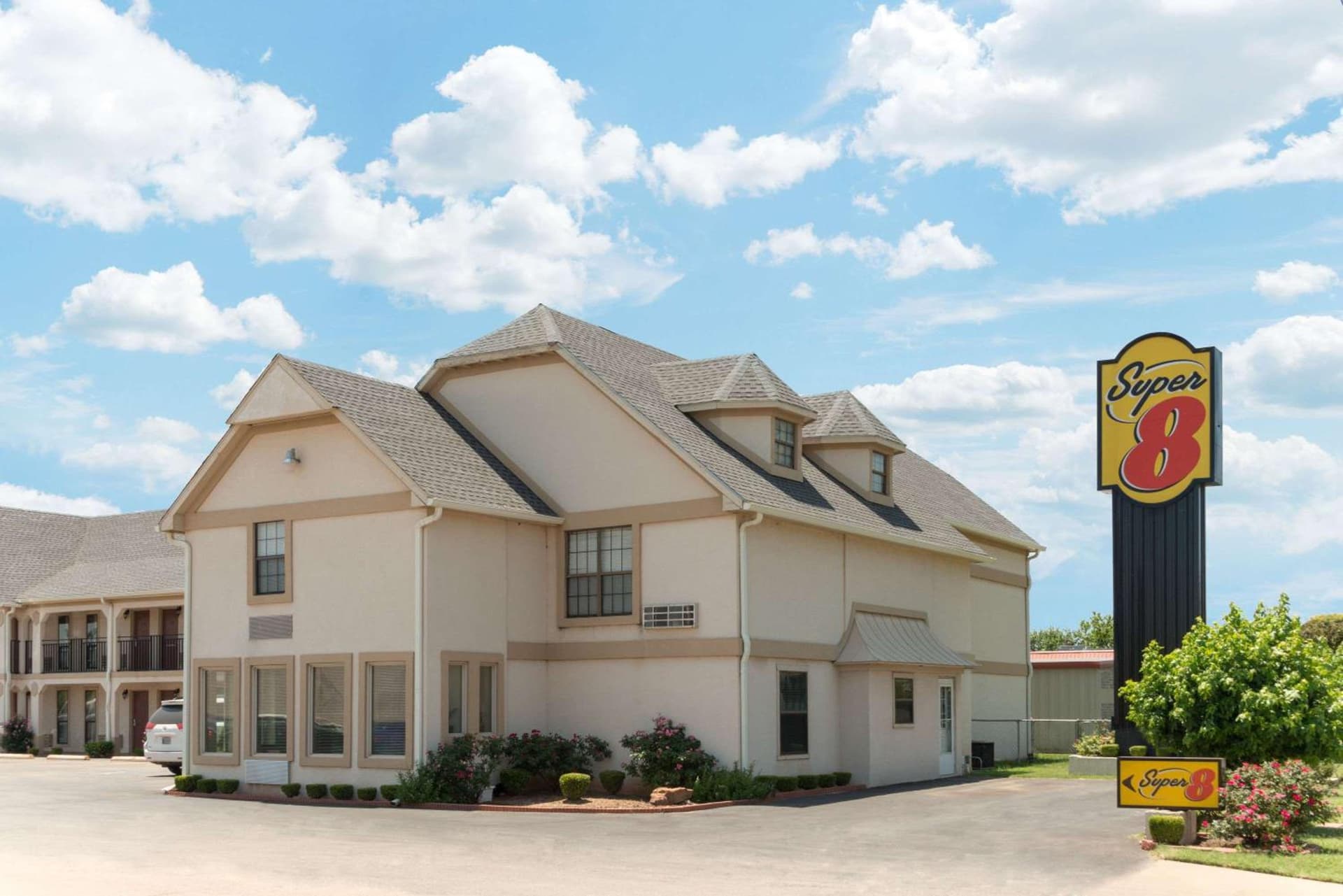 Super 8 by Wyndham Enid featured exterior or lobby in Enid, OK — similar hotel