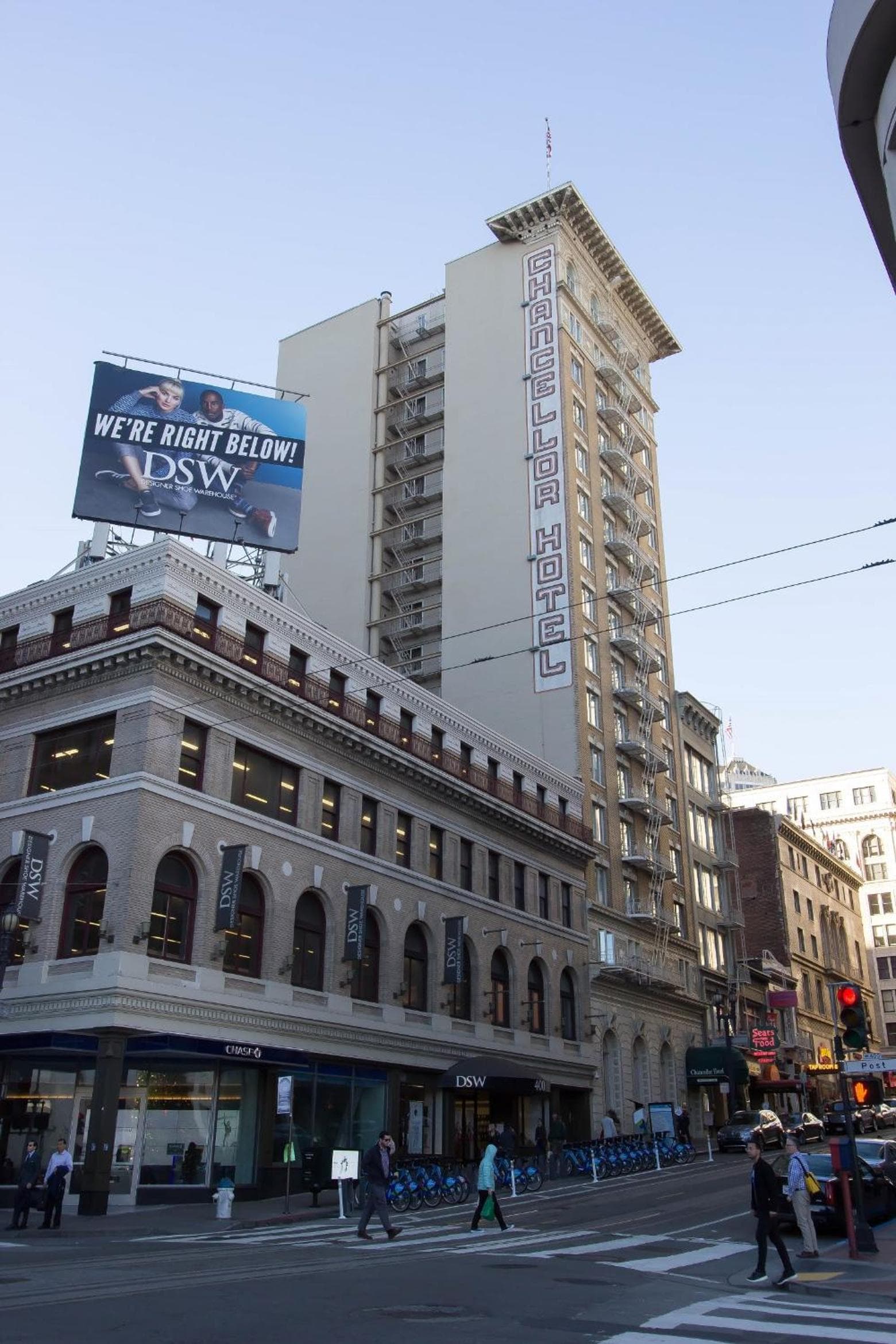 Chancellor Hotel on Union Square exterior or lobby in San Francisco, CA — main listing photo