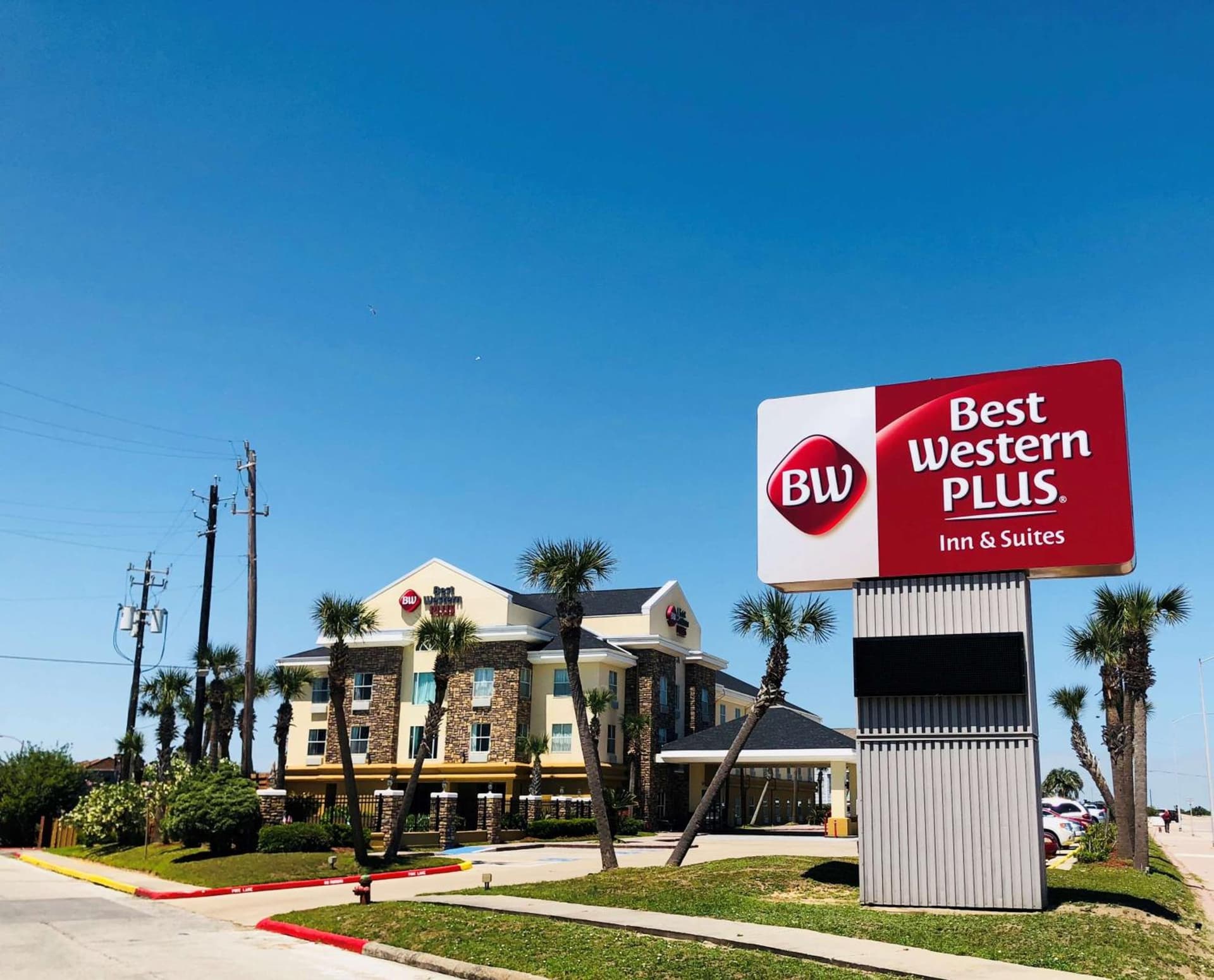 Best Western Plus Seawall Inn & Suites by the Beach exterior or lobby in Galveston, TX — main listing photo
