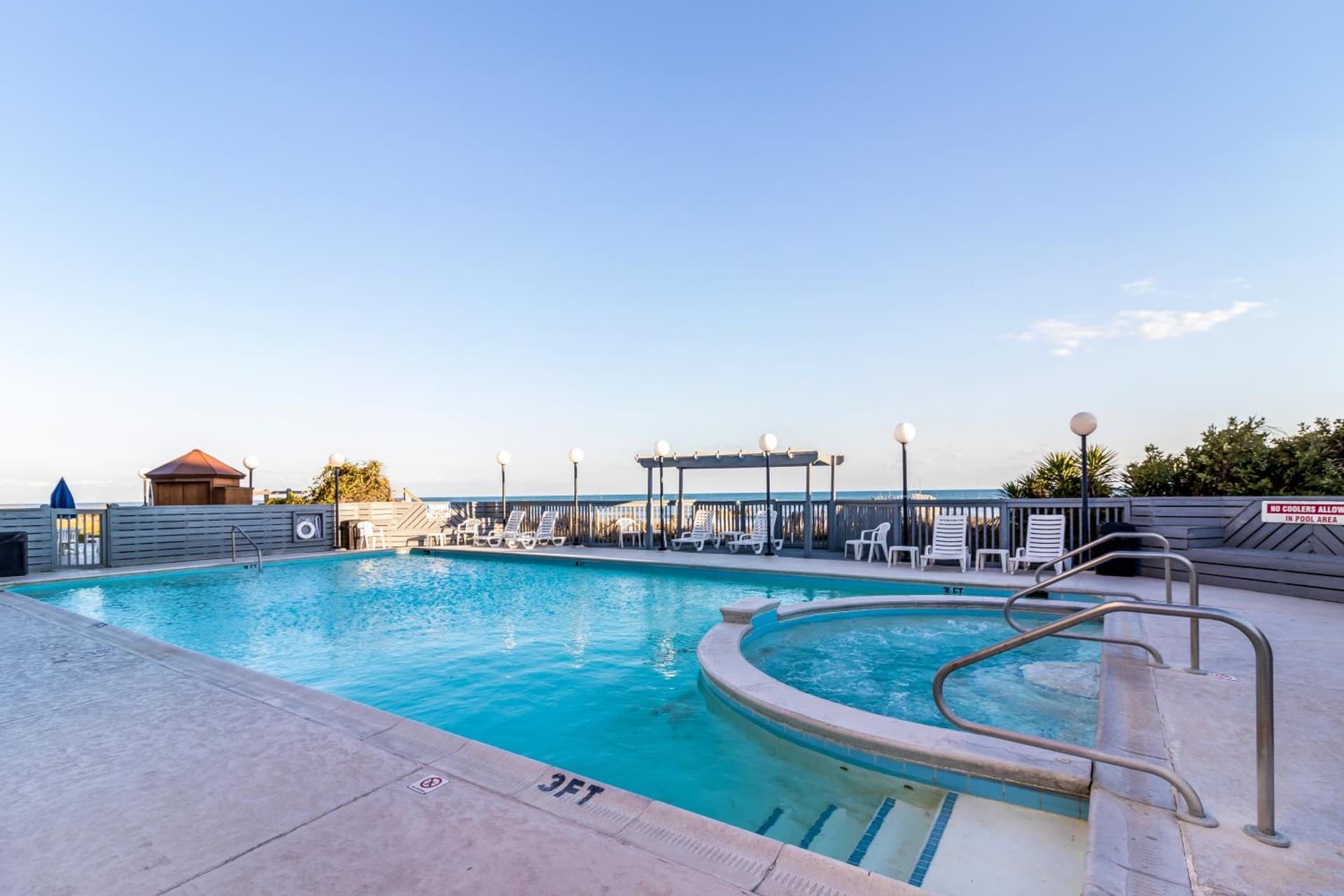 Crystal Coast Oceanfront Hotel property views in Pine Knoll Shores, NC — gallery photo 3