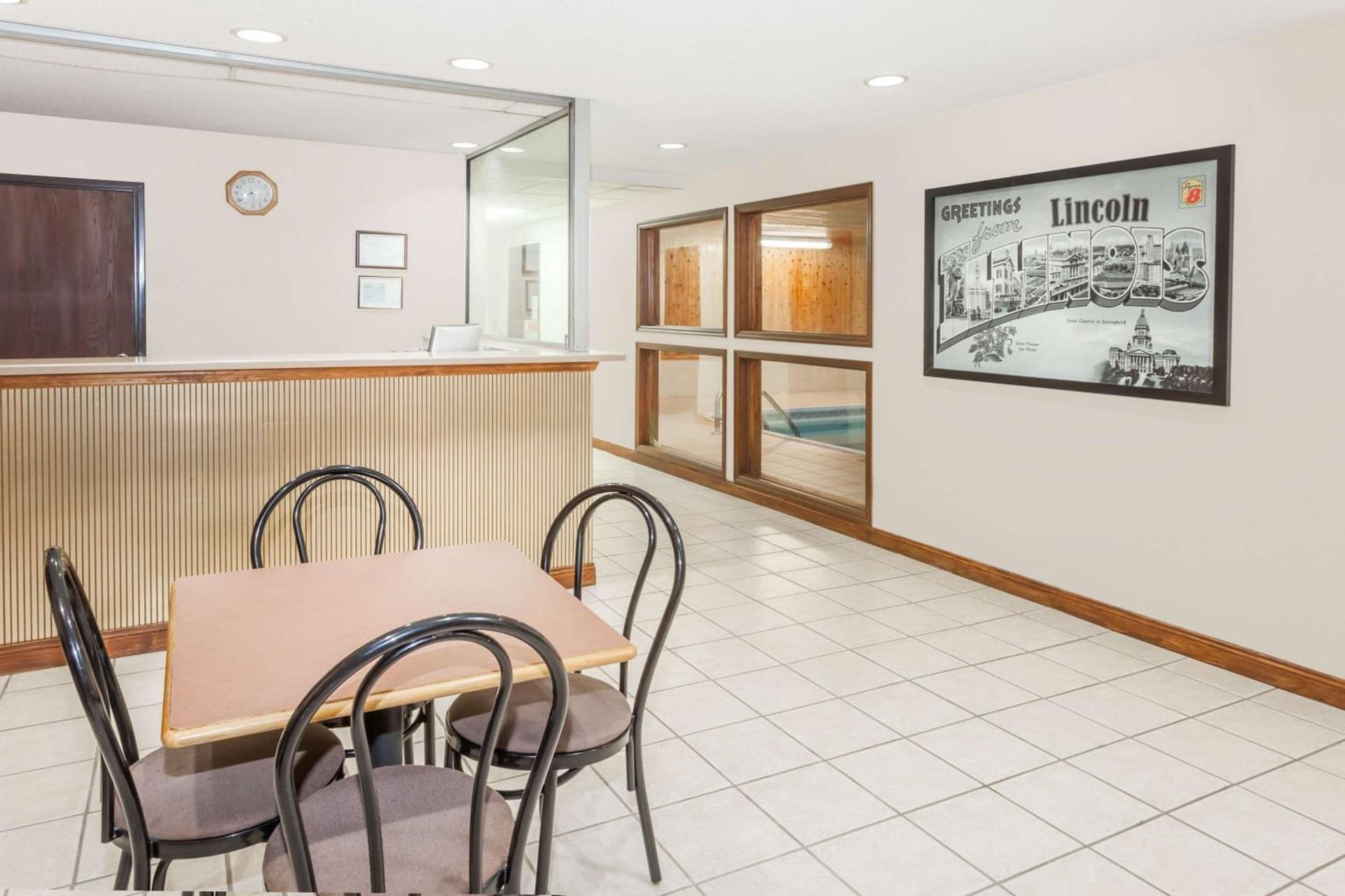 Super 8 by Wyndham Lincoln interior in Lincoln, IL — gallery photo 2