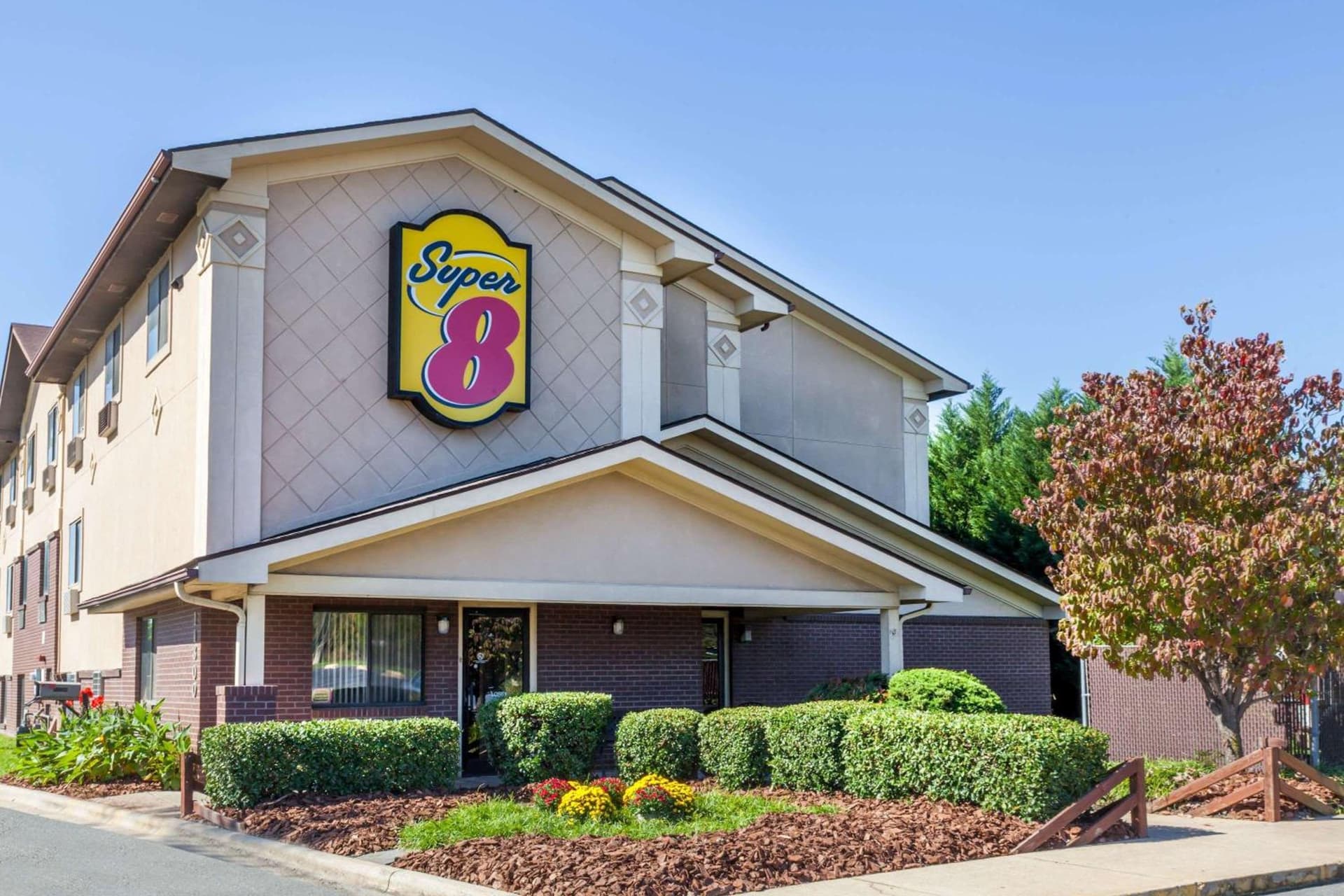 Super 8 by Wyndham Charlotte/Amusement Park Area featured exterior or lobby in Charlotte, NC — similar hotel