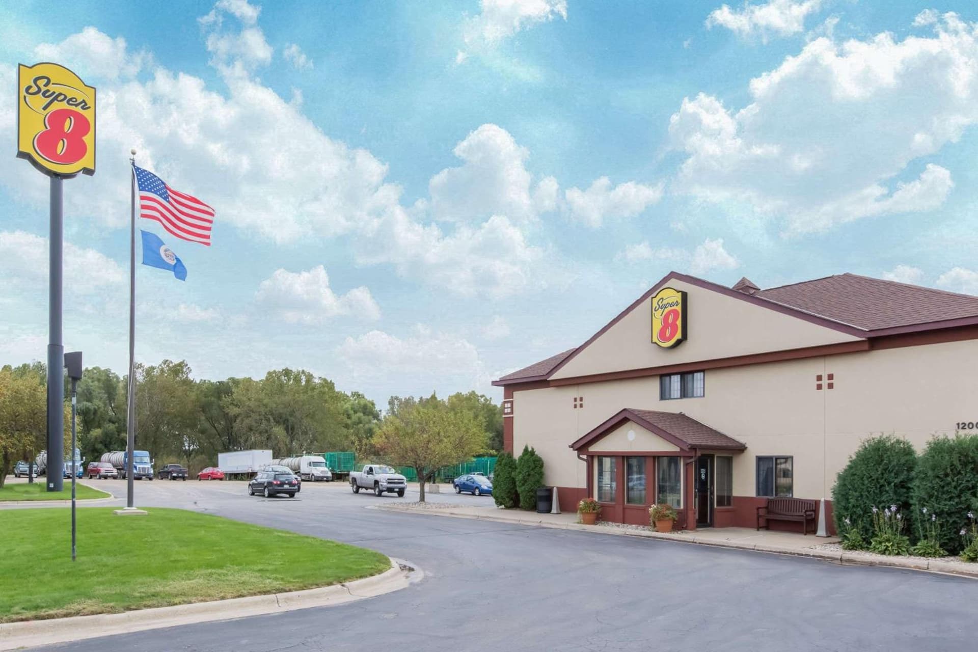 Super 8 by Wyndham Fairmont featured exterior or lobby in Fairmont, MN — similar hotel