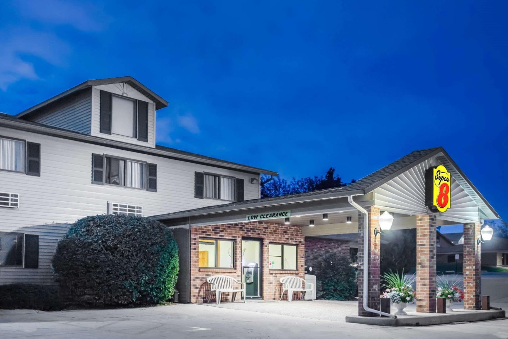 Super 8 by Wyndham Monroe WI featured exterior or lobby in Monroe, WI — similar hotel