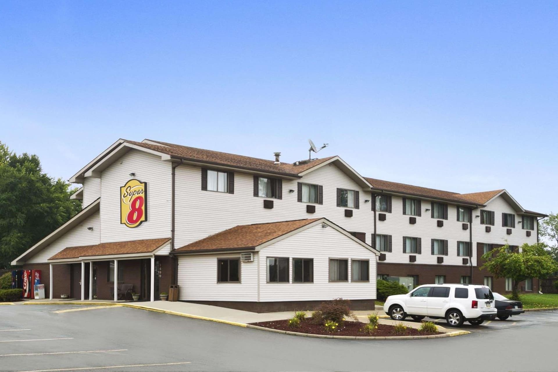 Super 8 by Wyndham New Castle featured exterior or lobby in New Castle, PA — similar hotel