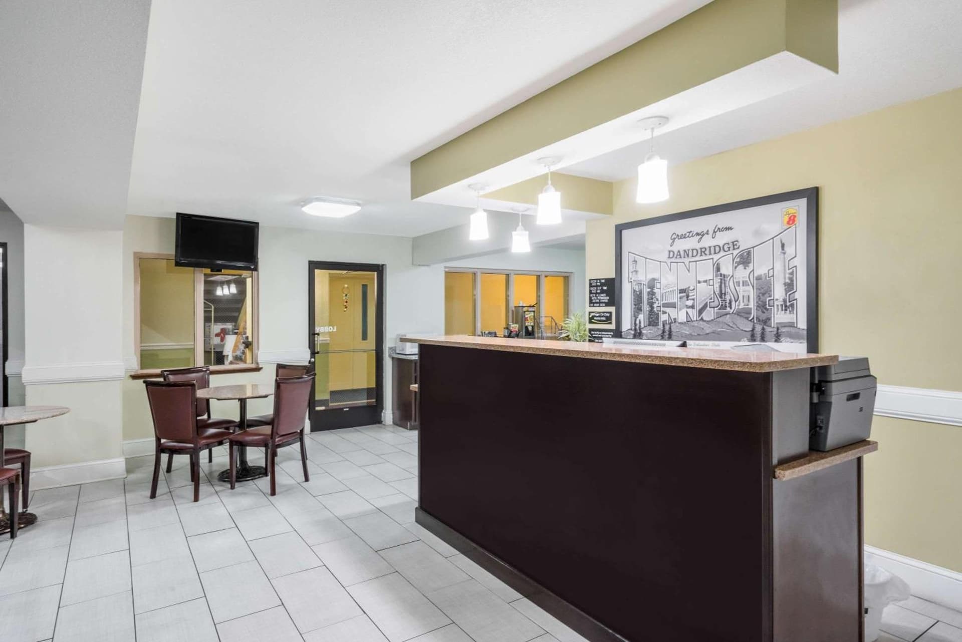 Super 8 by Wyndham Dandridge interior in Dandridge, TN — gallery photo 2