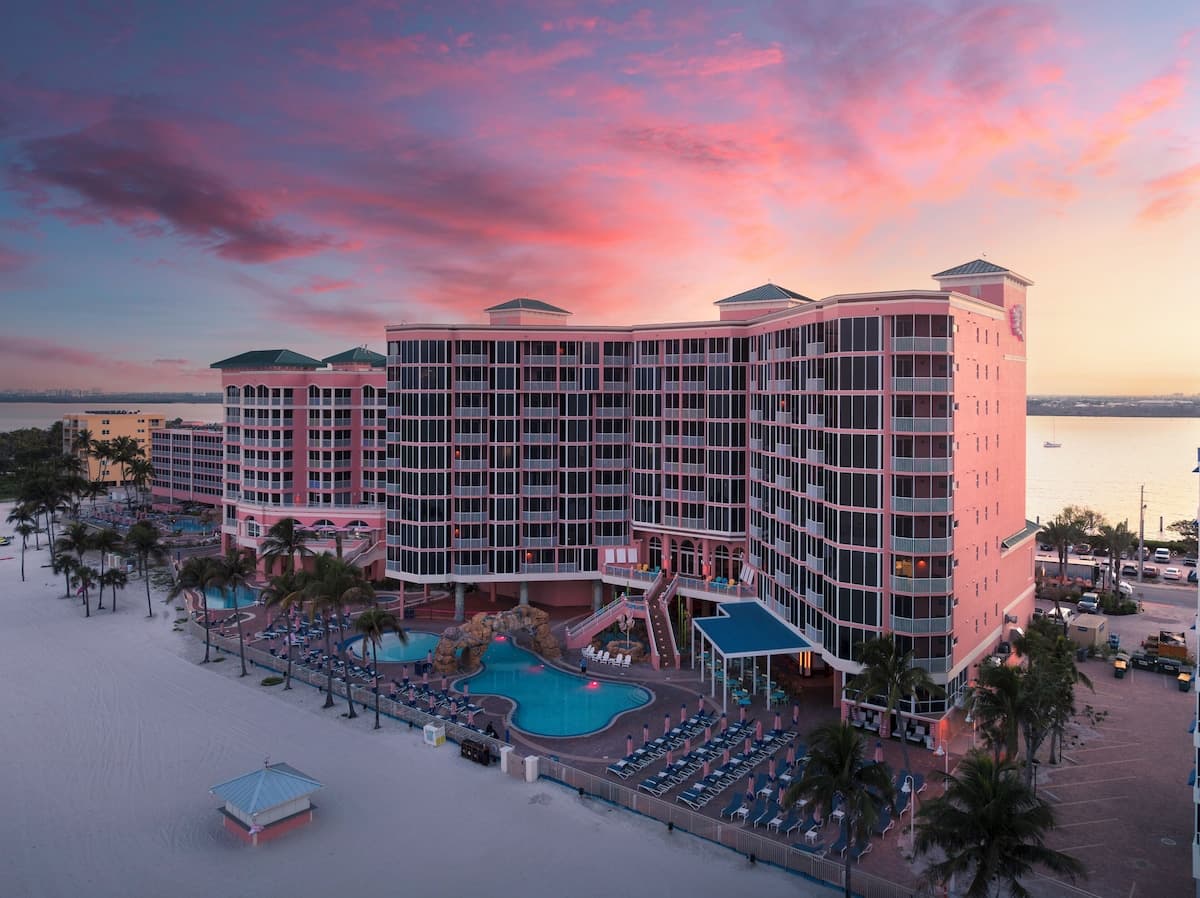 Pink Shell Beach Resort and Marina exterior or lobby in Fort Myers Beach, FL — main listing photo