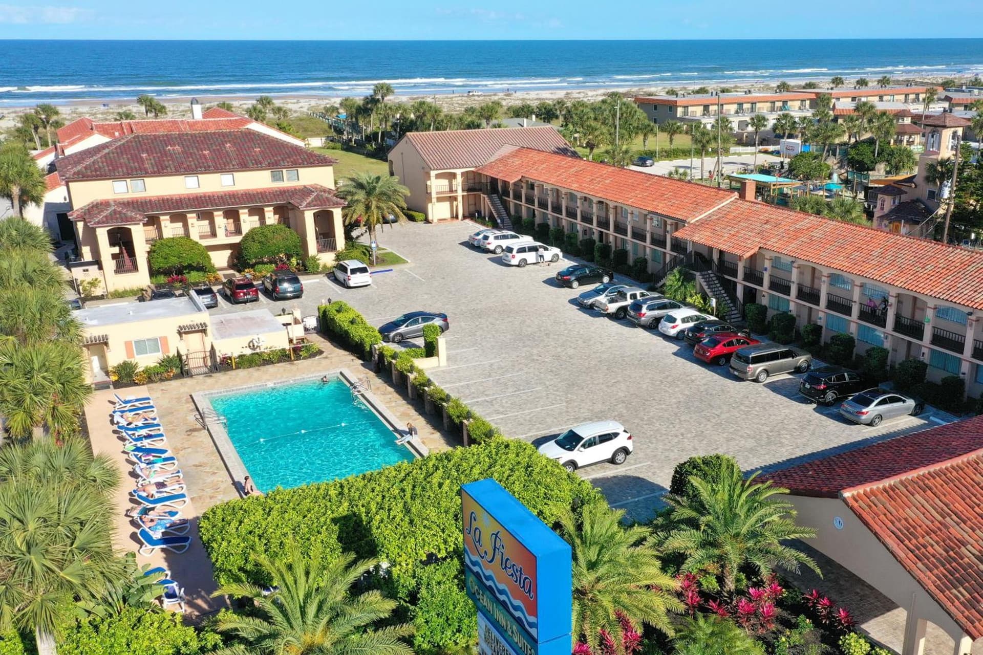 La Fiesta Ocean Inn & Suites exterior or lobby in Saint Augustine Beach, FL — main listing photo