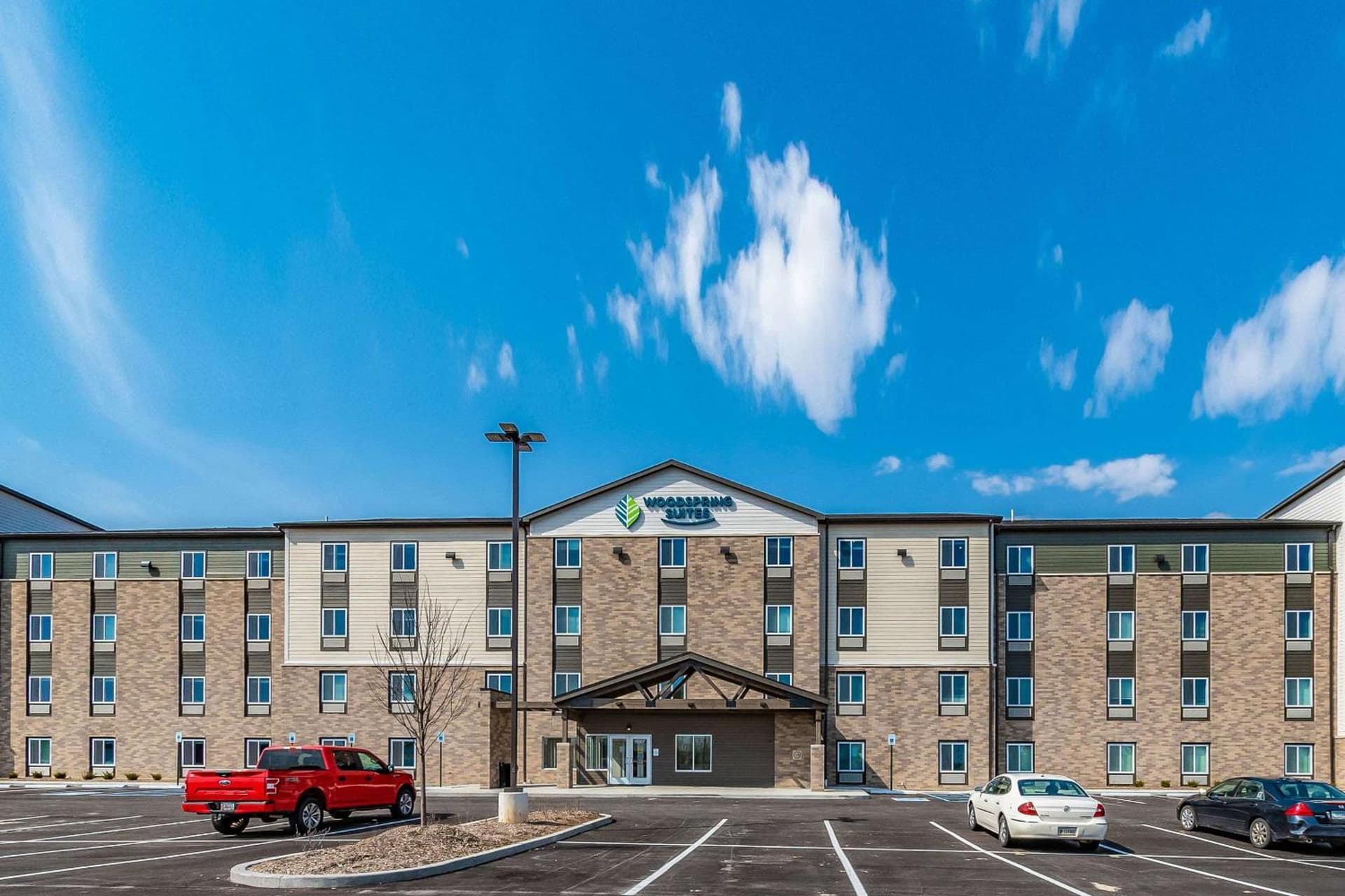WoodSpring Suites Indianapolis Zionsville featured exterior or lobby in Whitestown, IN — similar hotel