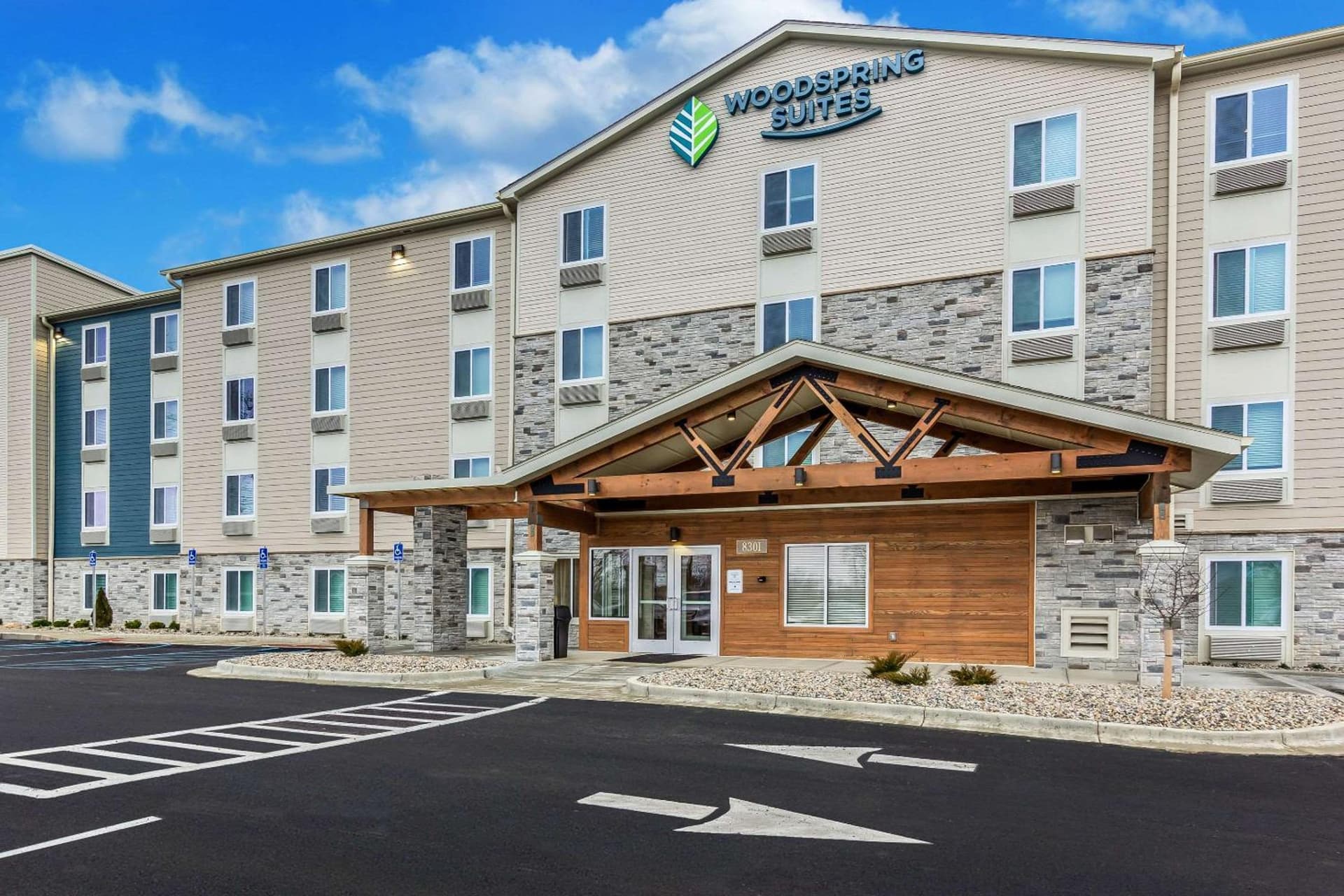WoodSpring Suites Indianapolis Castleton featured exterior or lobby in Indianapolis, IN — similar hotel