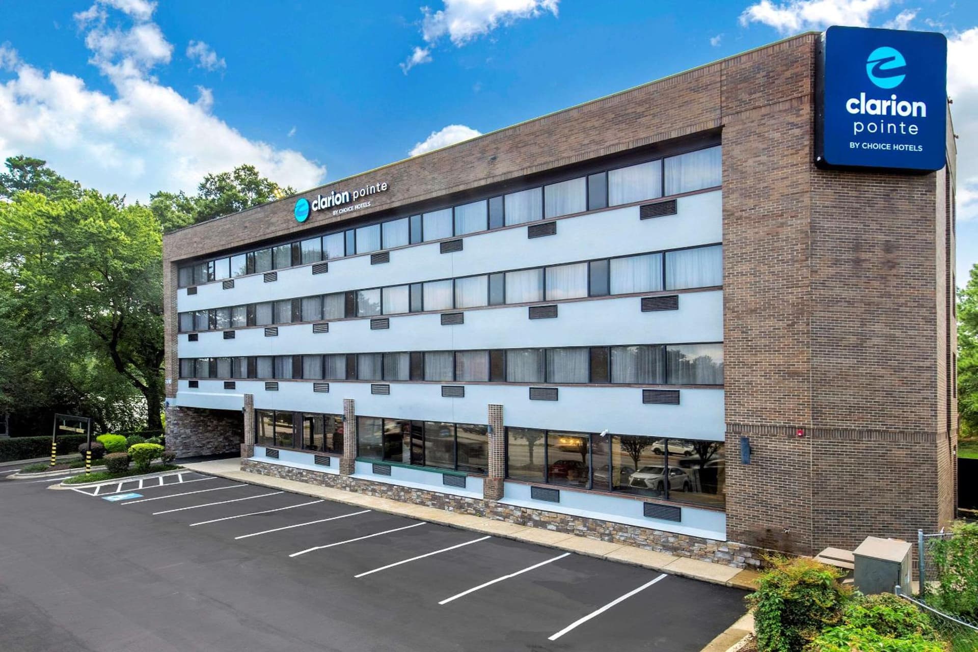 Clarion Pointe Raleigh Midtown featured exterior or lobby in Raleigh, NC — similar hotel