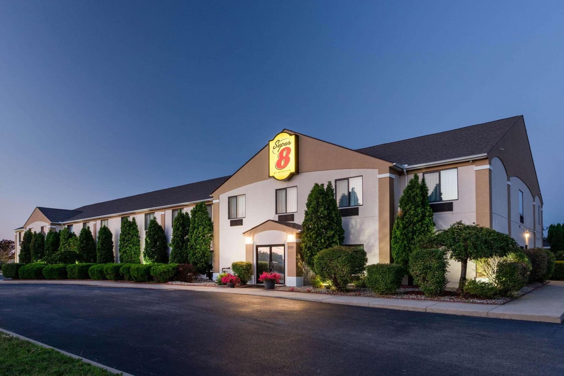 Super 8 by Wyndham Goshen featured exterior or lobby in Goshen, IN — similar hotel