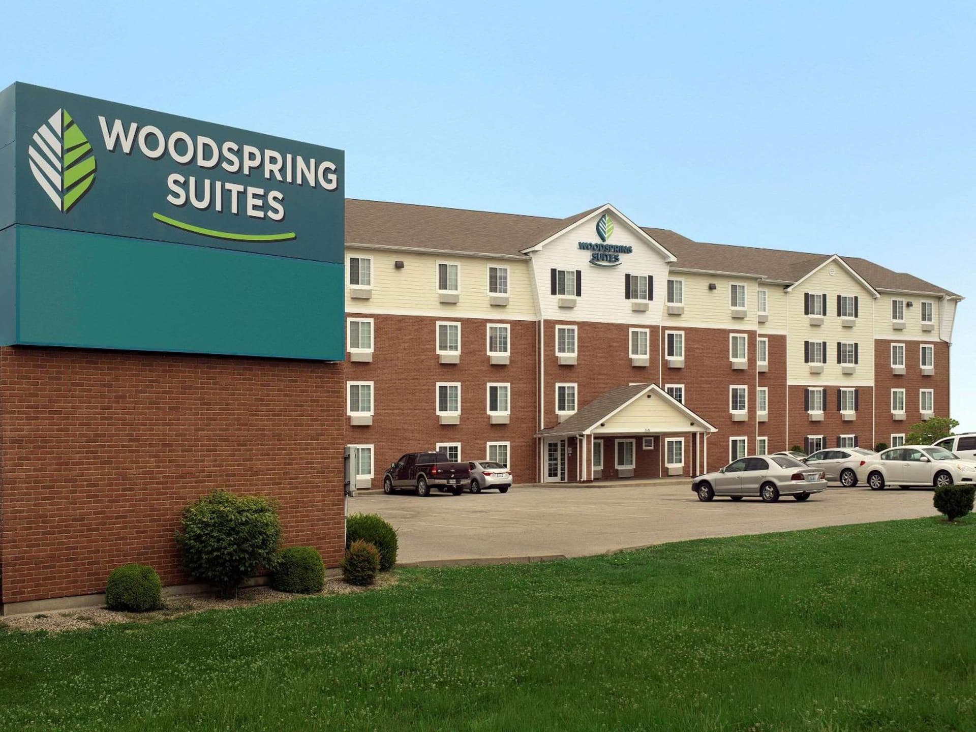 WoodSpring Suites Louisville Clarksville featured exterior or lobby in Clarksville, IN — similar hotel