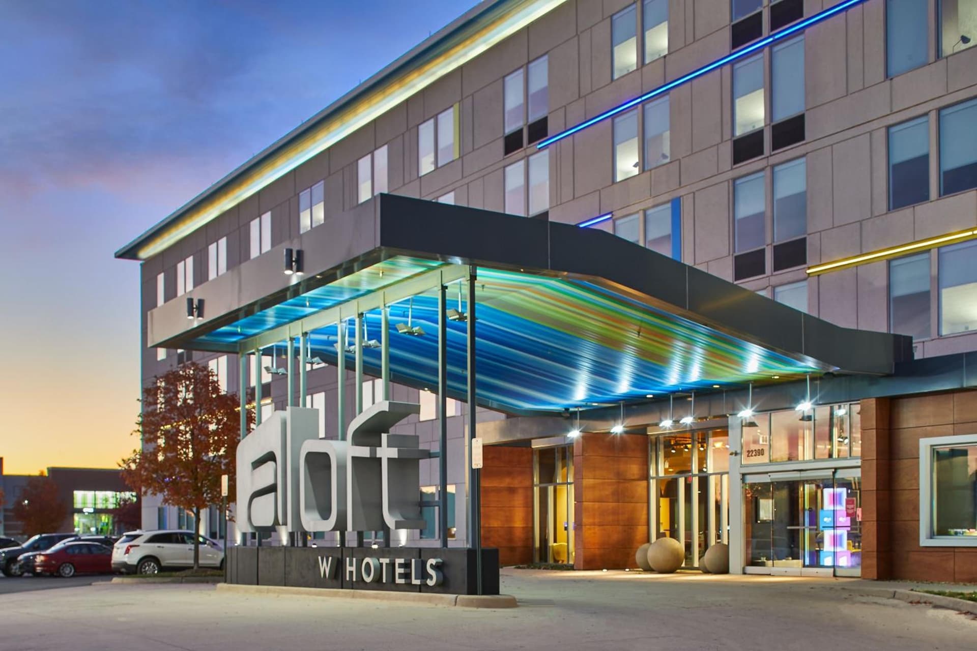 Aloft by Marriott Dulles Airport North property views in Ashburn, VA — gallery photo 3