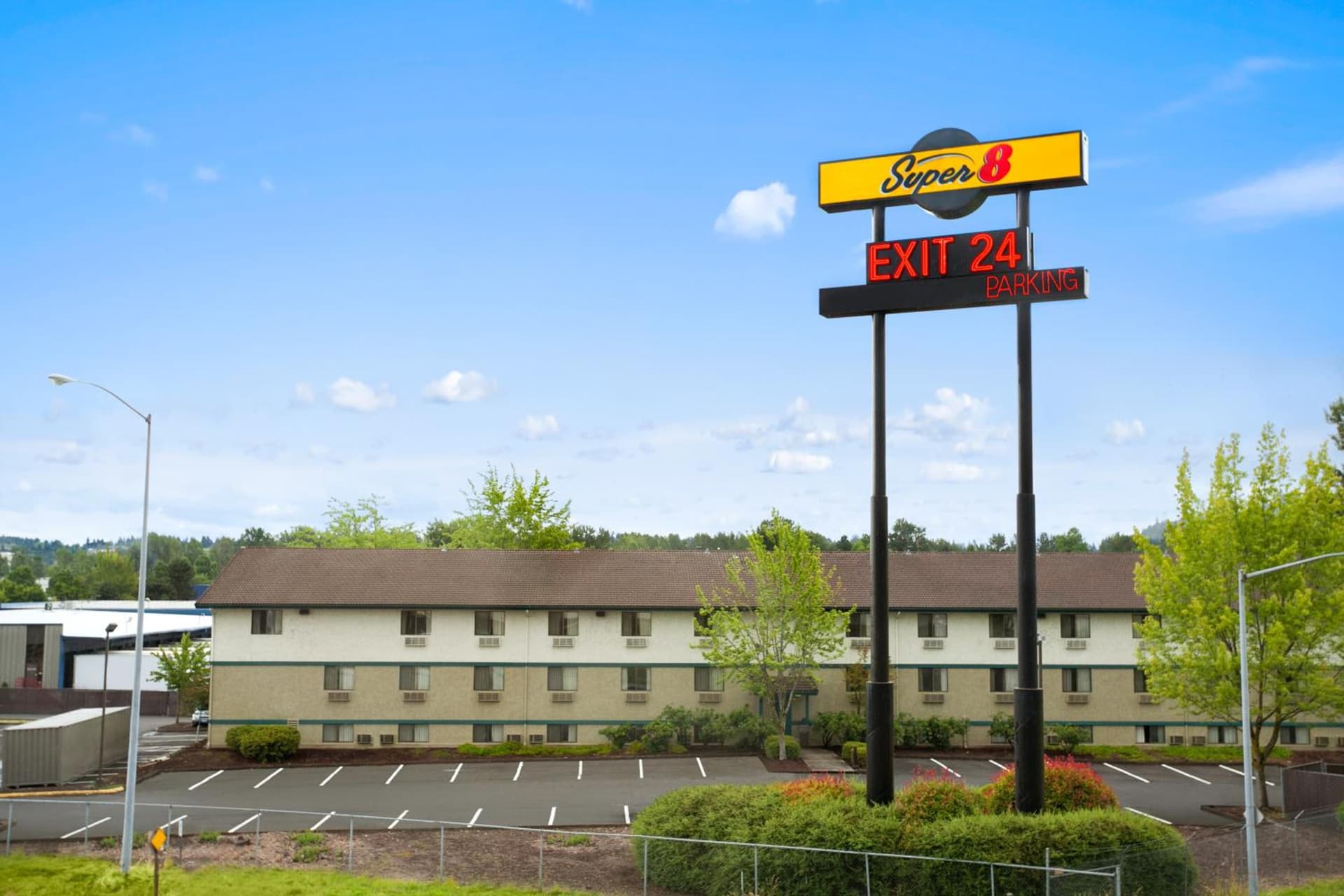 Super 8 by Wyndham Portland Airport featured exterior or lobby in Portland, OR — similar hotel