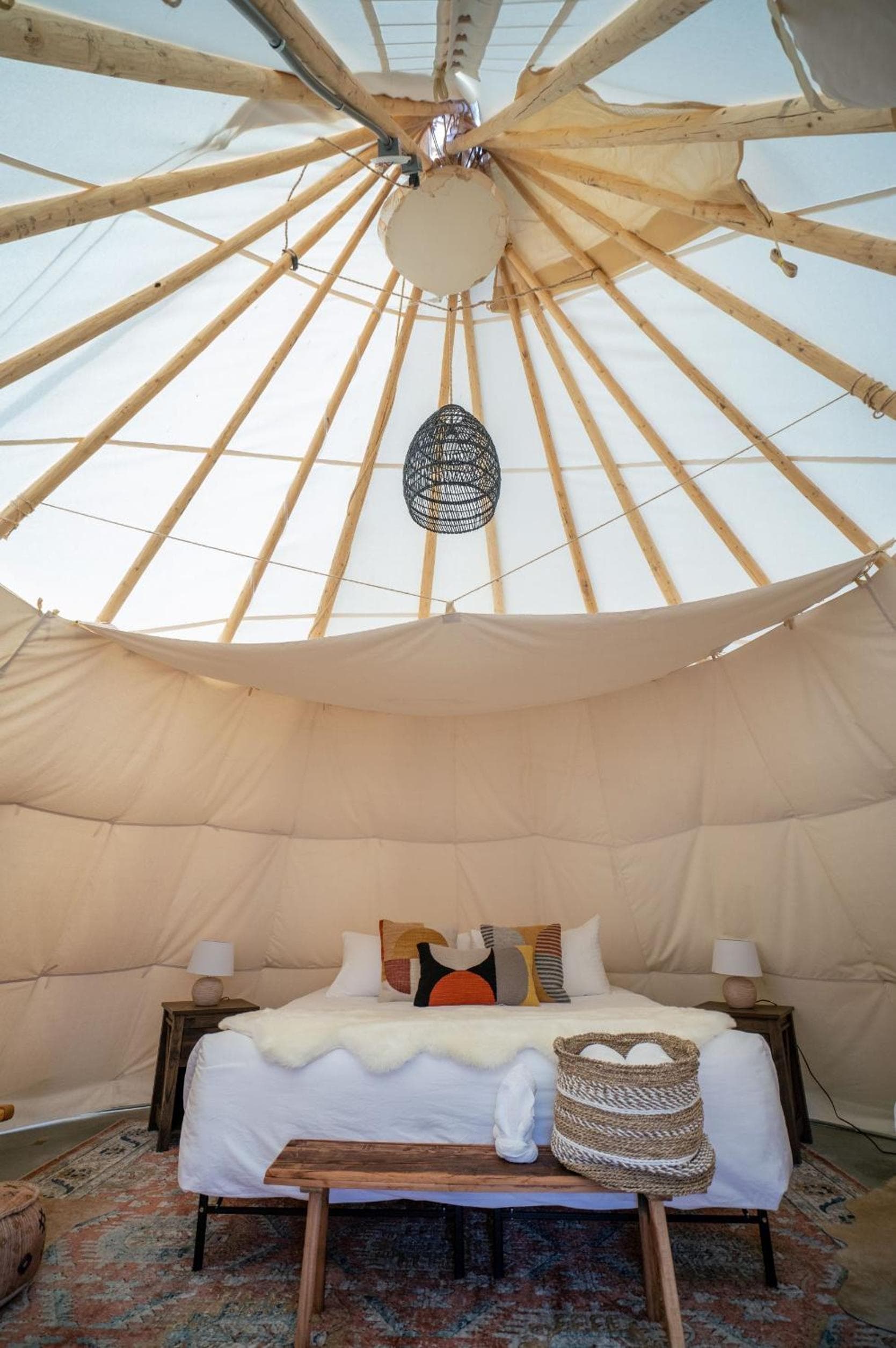 Dreamcatcher Tipi Hotel interior in Gardiner, MT — gallery photo 2