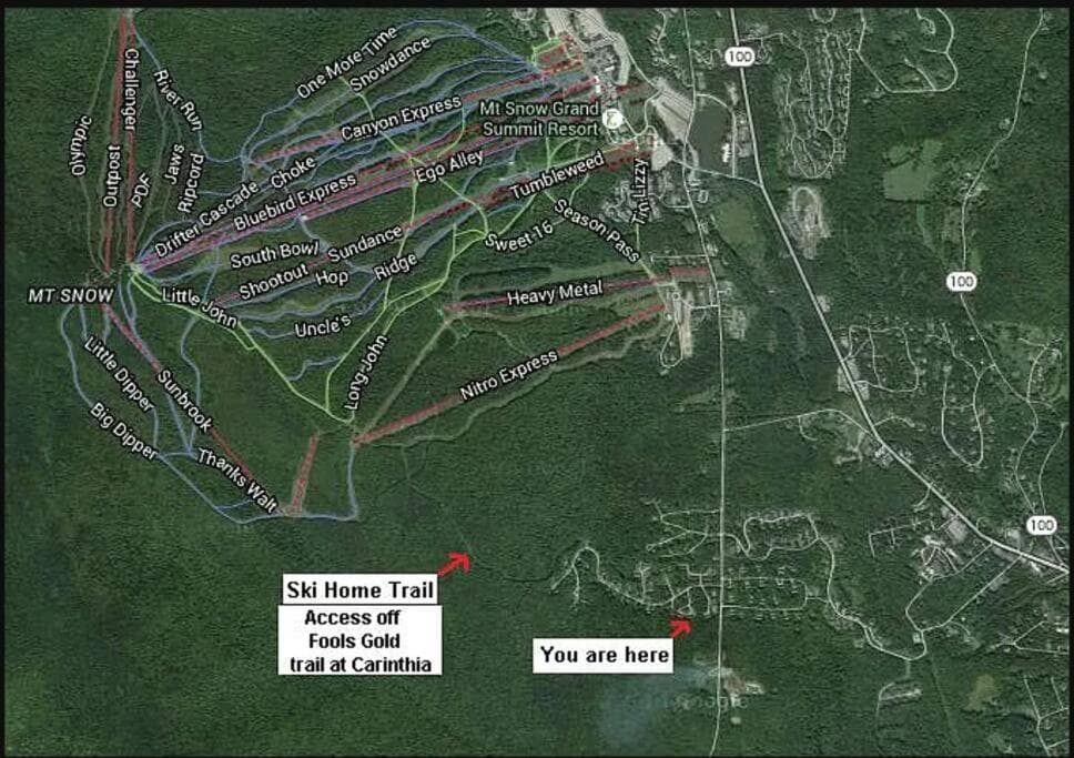 MT SNOW SKI BACK TRAIL FREE SHUTTLE Green Mountain Den gallery photo in Dover — image 8