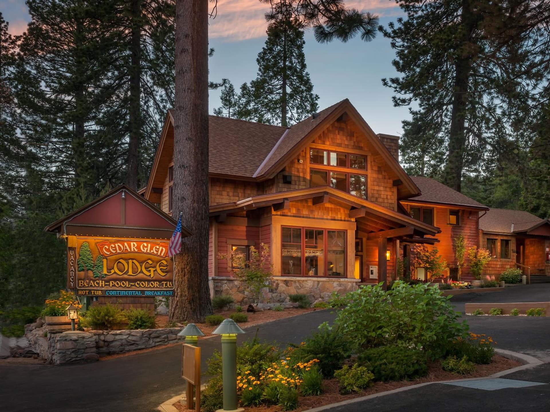 Cedar Glen Lodge exterior or lobby in Tahoe Vista, CA — main listing photo