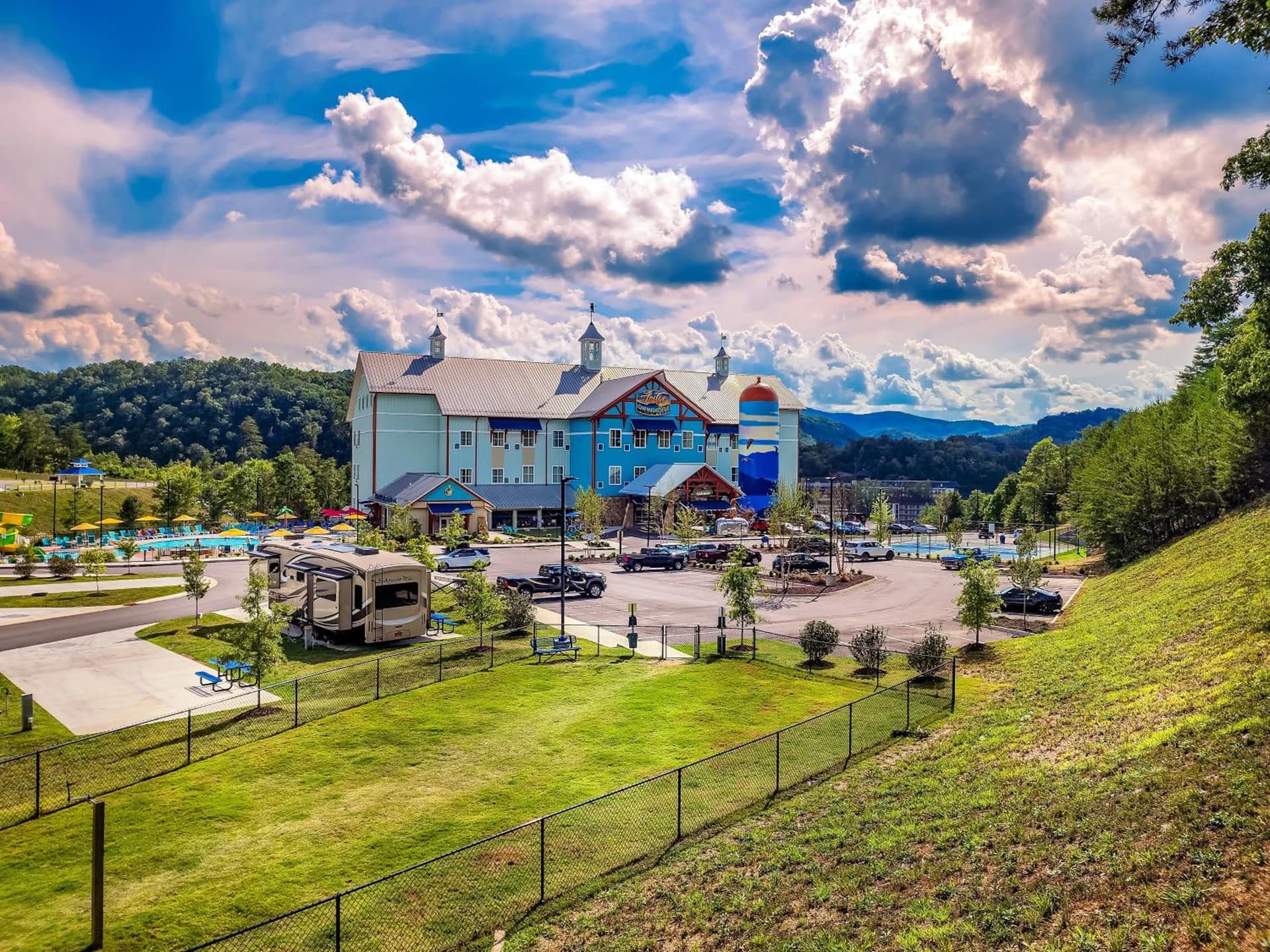 The Lodge at Camp Margaritaville featured exterior or lobby in Pigeon Forge, TN — similar hotel