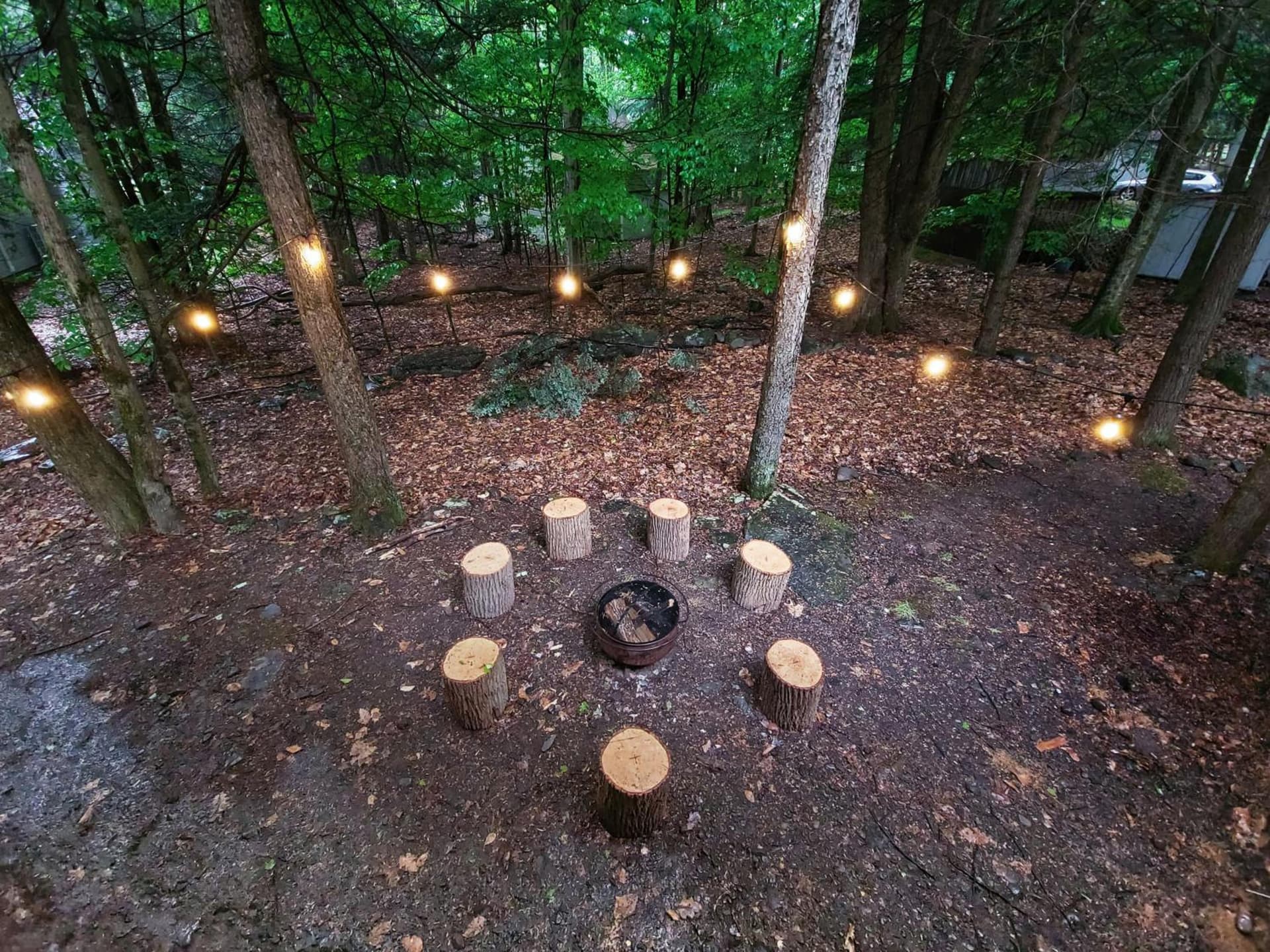 Firepit, BBQ, AC, Indoor Pool, KING bed, Self check in, Indoor Fireplace, FREE Amenities property views in Lake Ariel — gallery photo 3