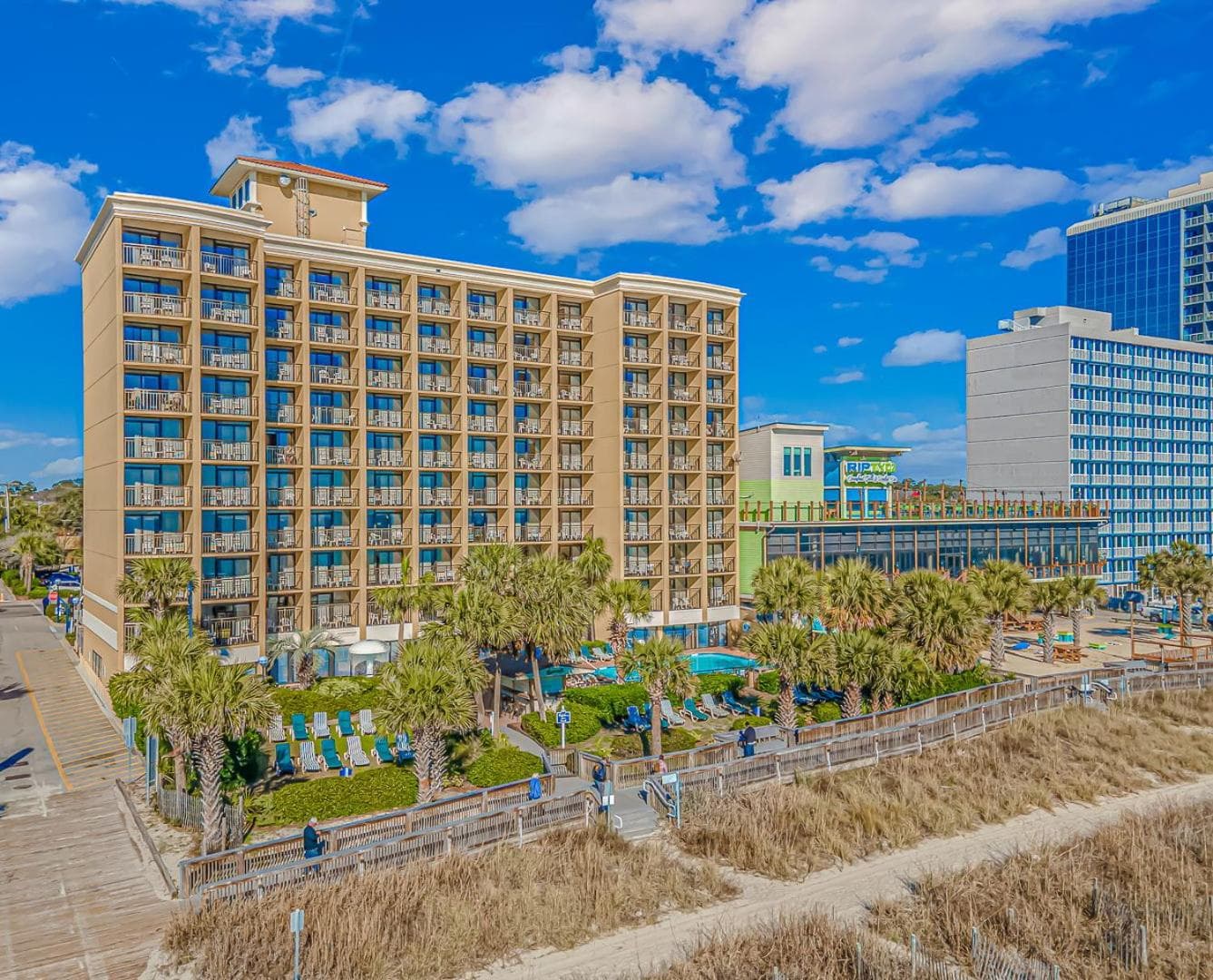 Oceanfront 1Bedroom Suite Sleeps 6 Holiday Pavilion Condominium Tower 311 featured exterior or lobby in Myrtle Beach, SC — similar hotel