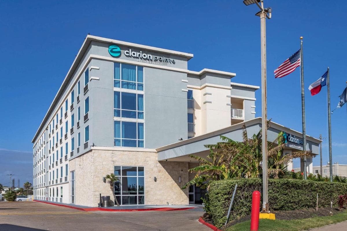 Clarion Pointe Galveston Seawall exterior or lobby in Galveston, TX — main listing photo