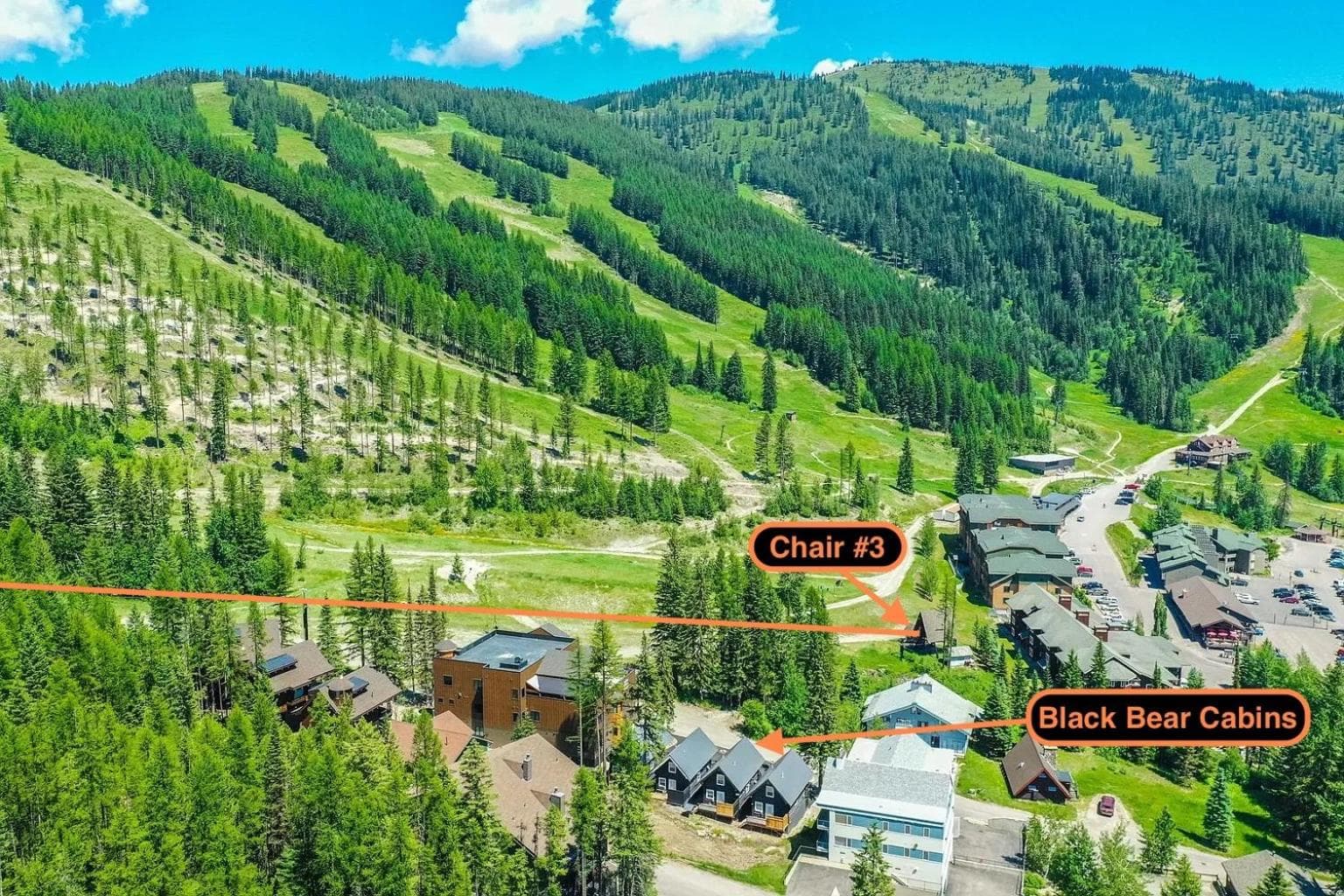 Black Bear Cabin 3 property views in Whitefish, MT — gallery photo 3