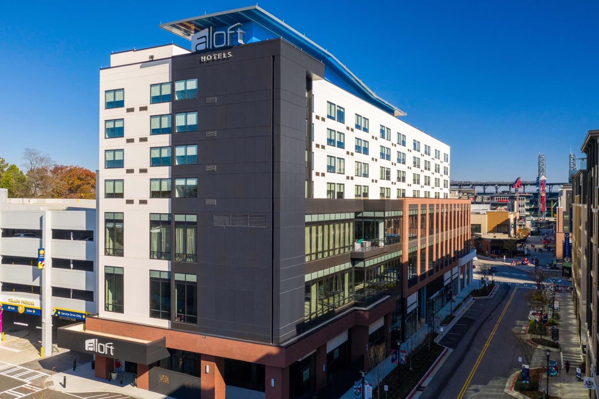 Aloft by Marriott Atlanta at The Battery Atlanta featured exterior or lobby in Atlanta, GA — similar hotel