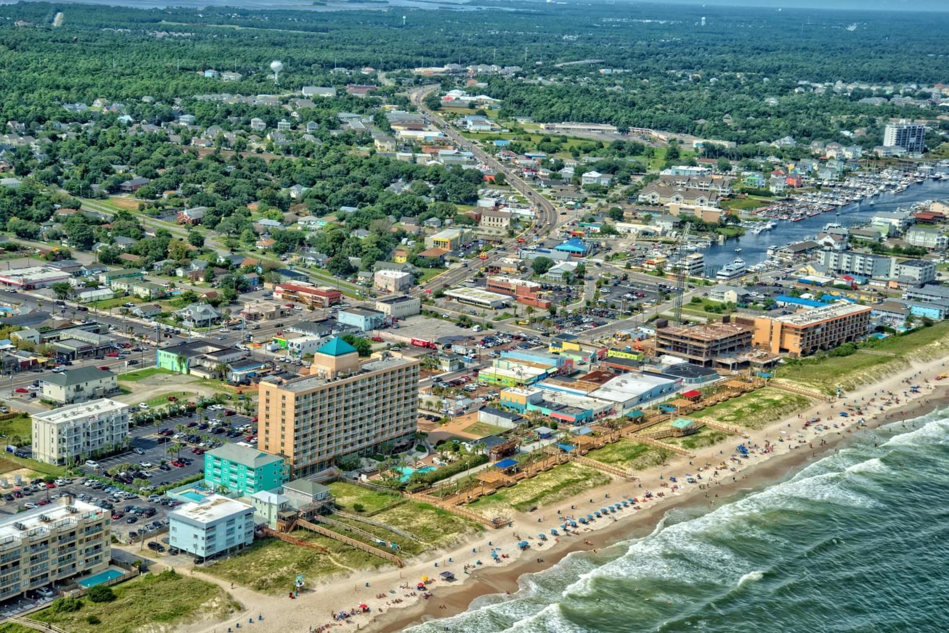 Courtyard by Marriott Carolina Beach Oceanfront featured exterior or lobby in Carolina Beach, NC — similar hotel