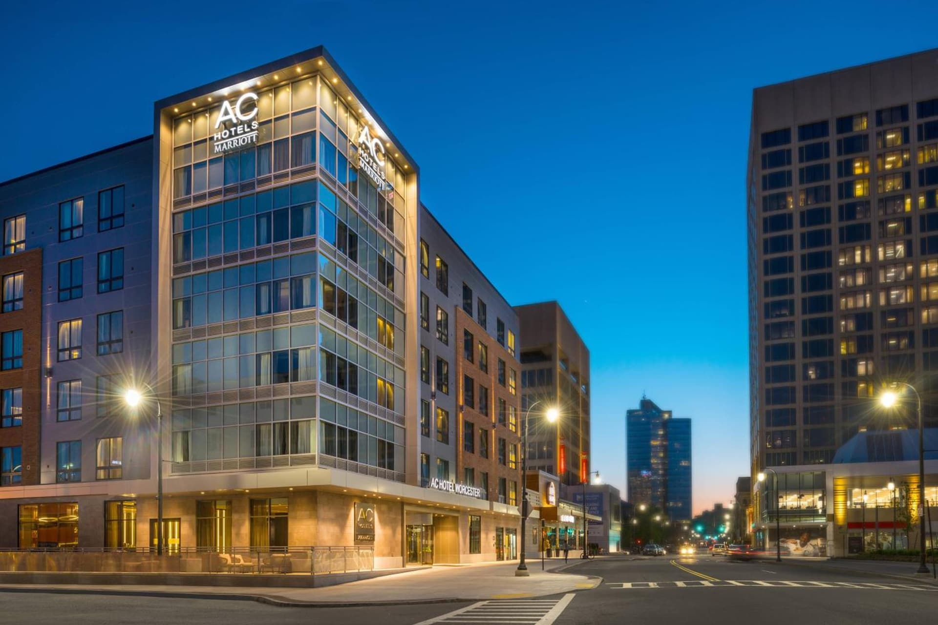 AC Hotel by Marriott Worcester property views in Worcester, MA — gallery photo 3