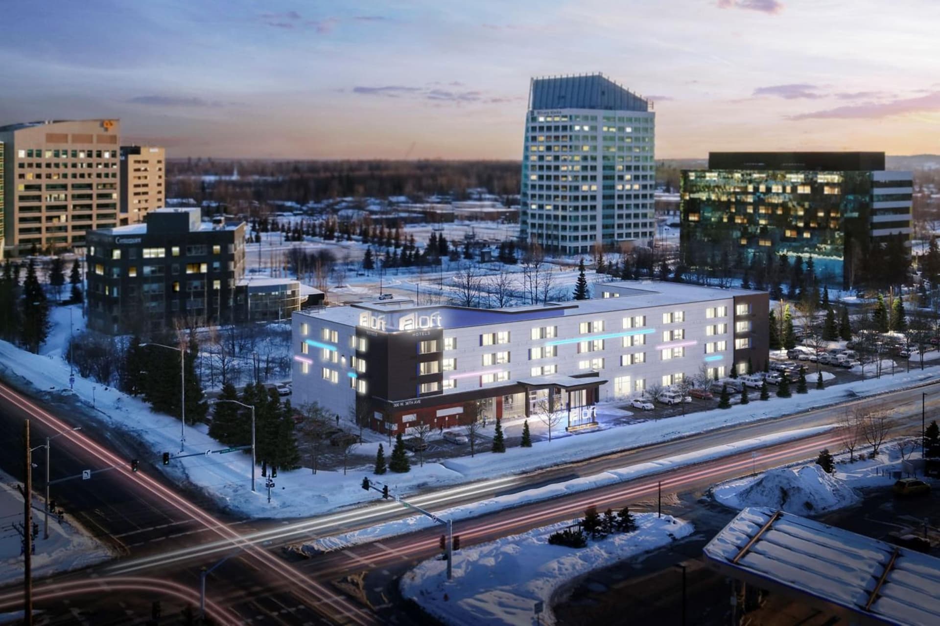Aloft by Marriott Anchorage property views in Anchorage, AK — gallery photo 3