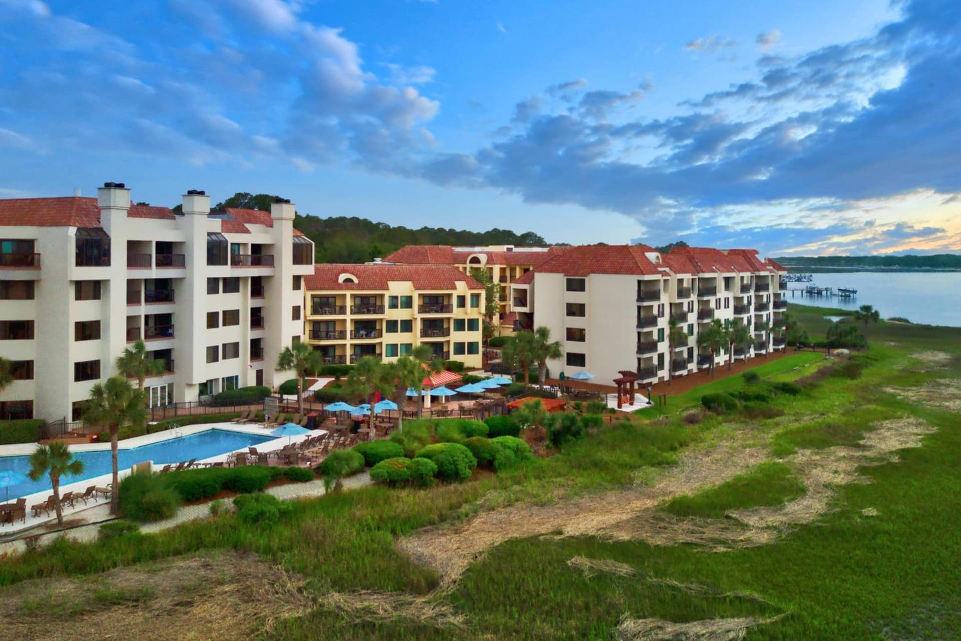 Marriott's Harbour Point and Sunset Pointe at Shelter Cove property views in Hilton Head Island, SC — gallery photo 3