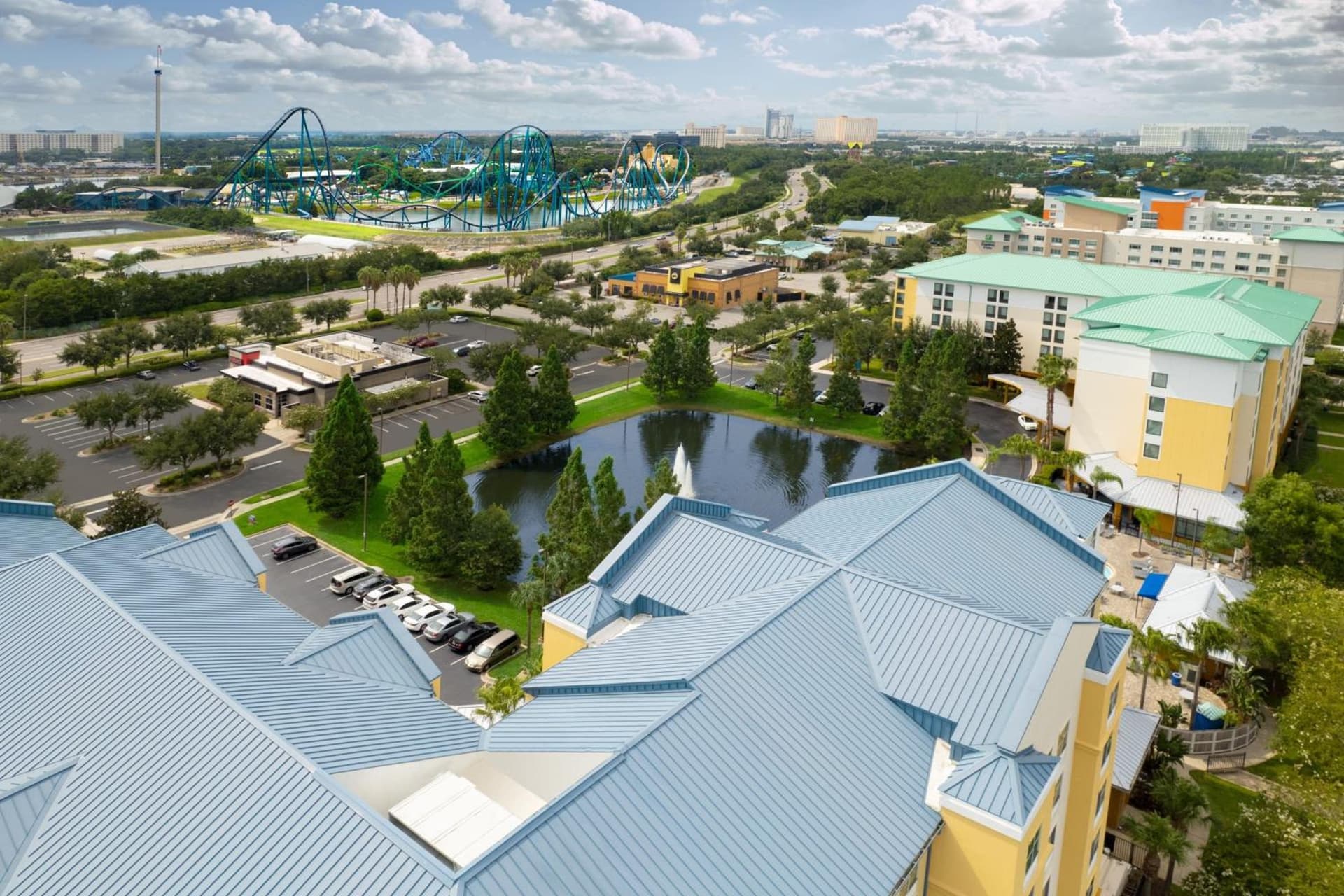 SpringHill Suites by Marriott Orlando at SeaWorld featured exterior or lobby in Orlando, FL — similar hotel