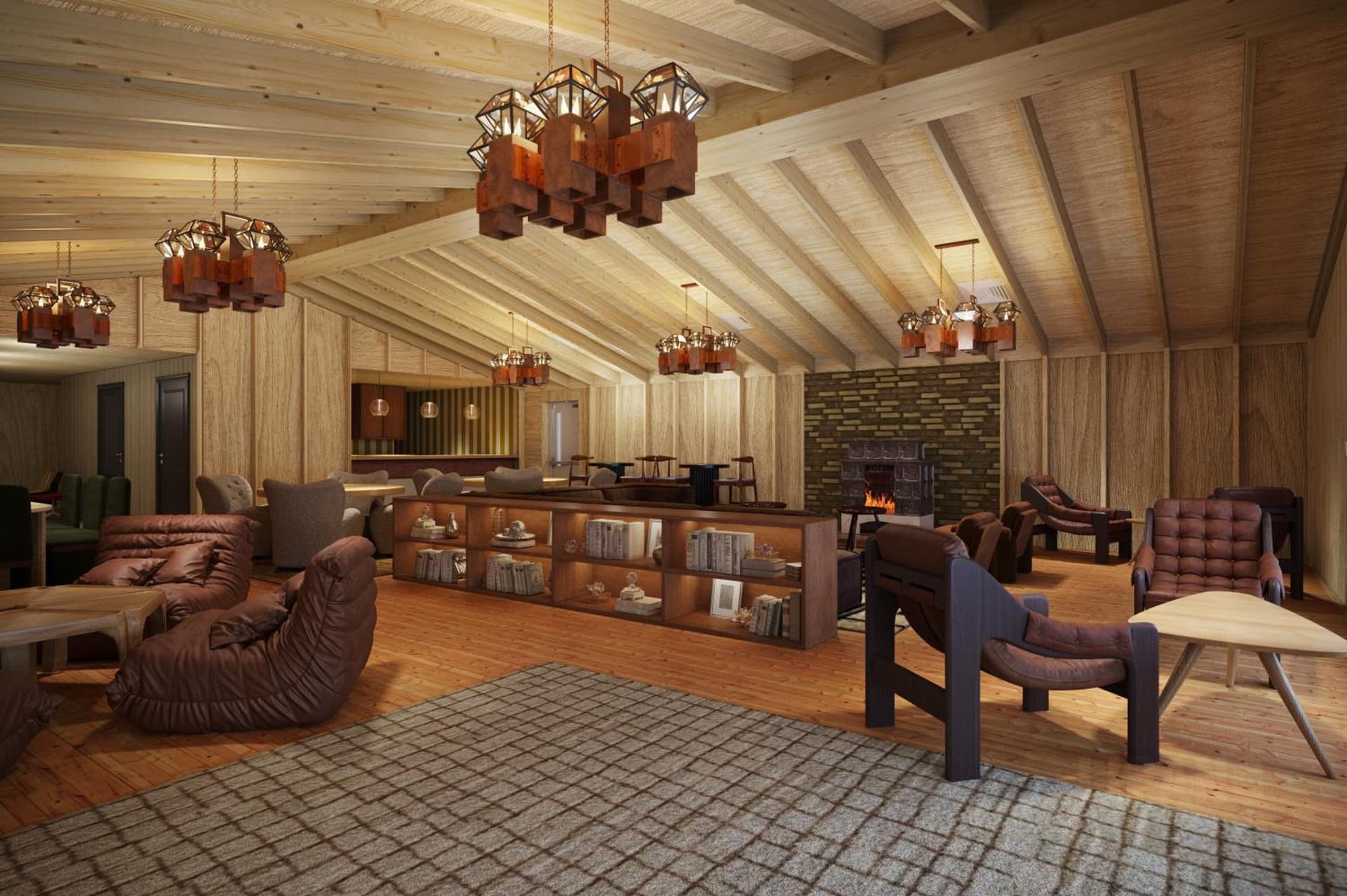 Bluebird Cady Hill Lodge interior in Stowe — gallery photo 2