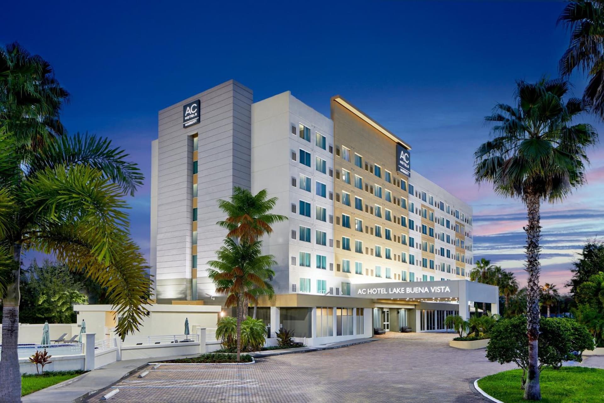 AC Hotel by Marriott Orlando Lake Buena Vista featured exterior or lobby in Orlando, FL — similar hotel