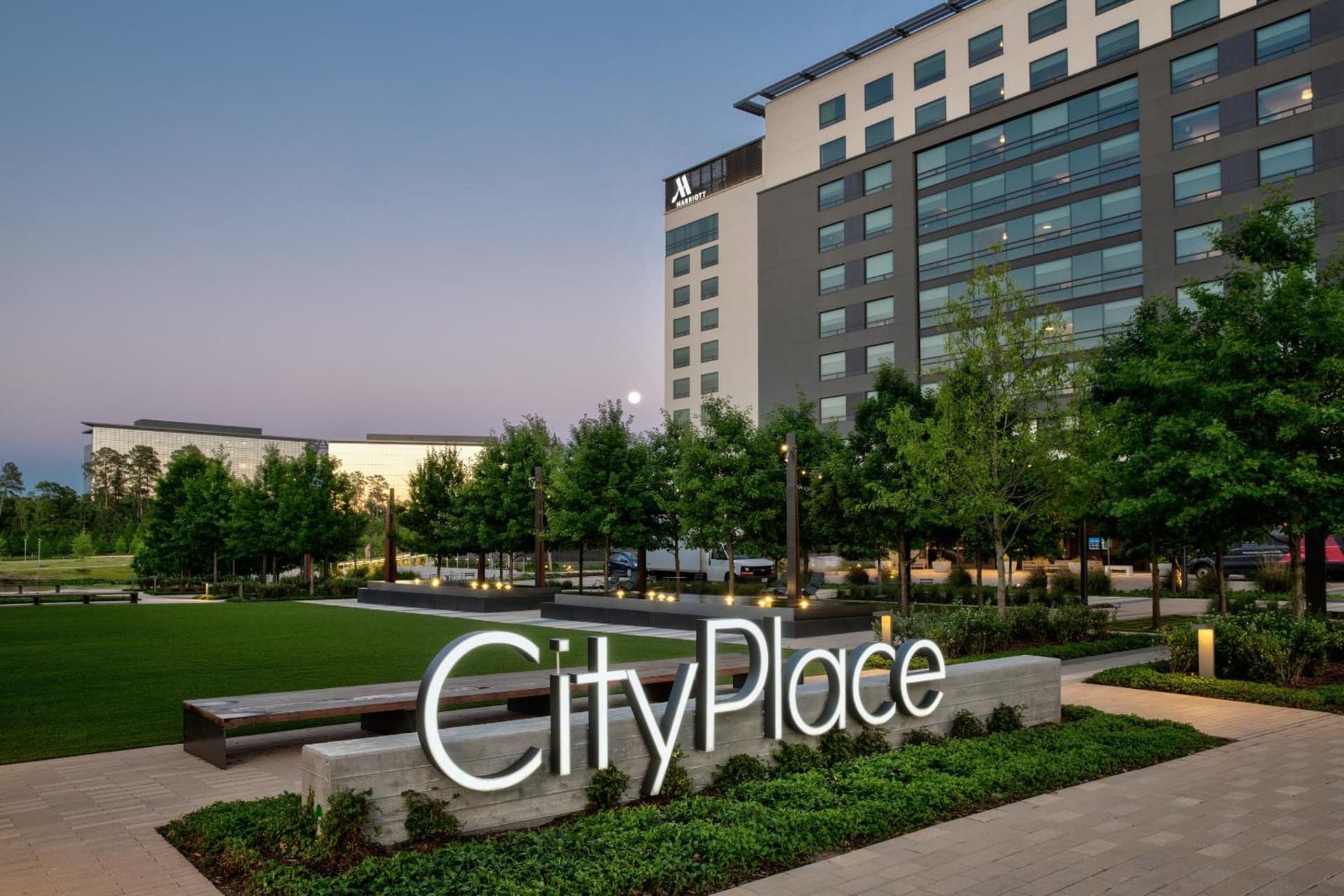 Houston CityPlace Marriott at Springwoods Village property views in The Woodlands, TX — gallery photo 3
