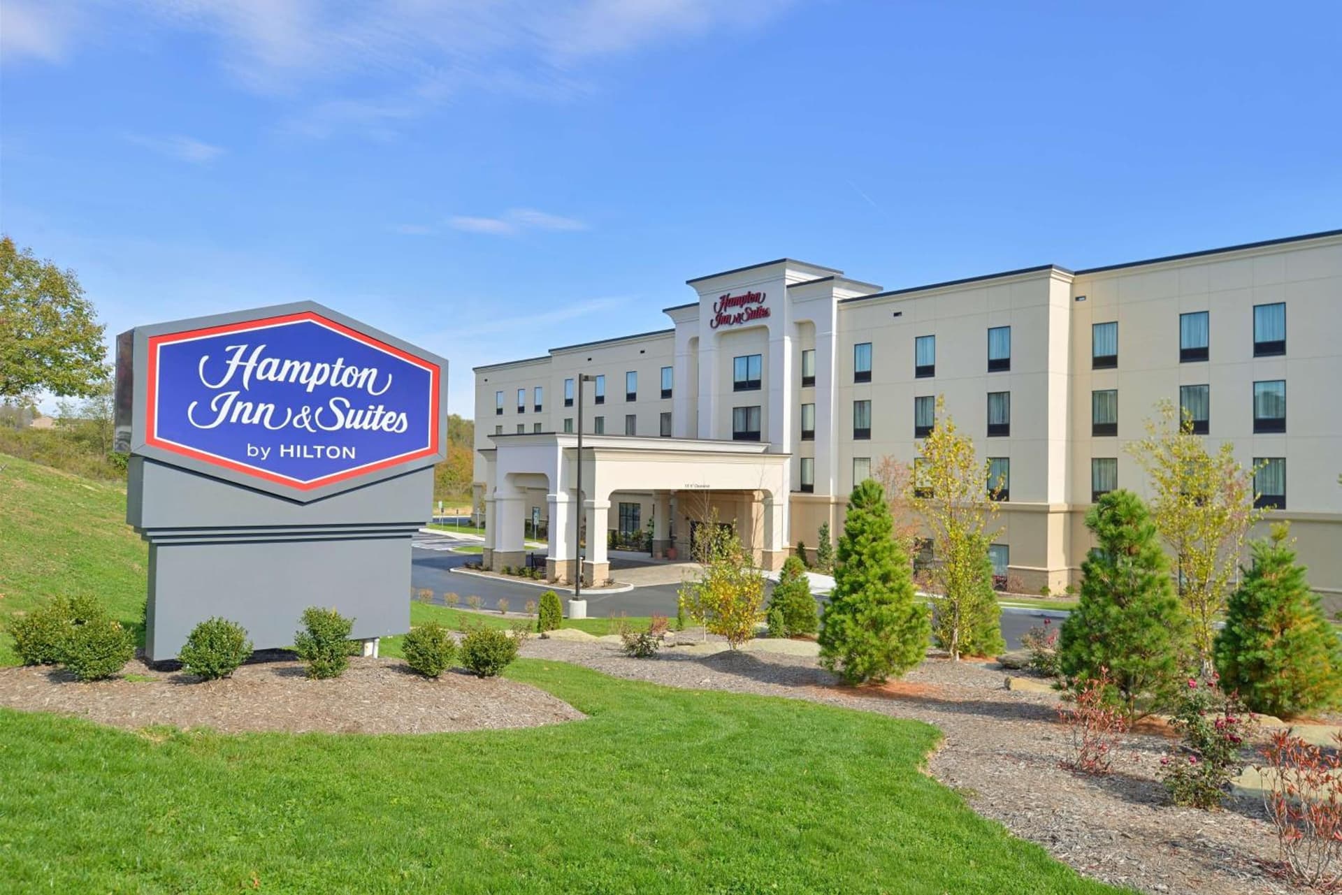 Hampton Inn & Suites California University-Pittsburgh featured exterior or lobby in Coal Center, PA — similar hotel
