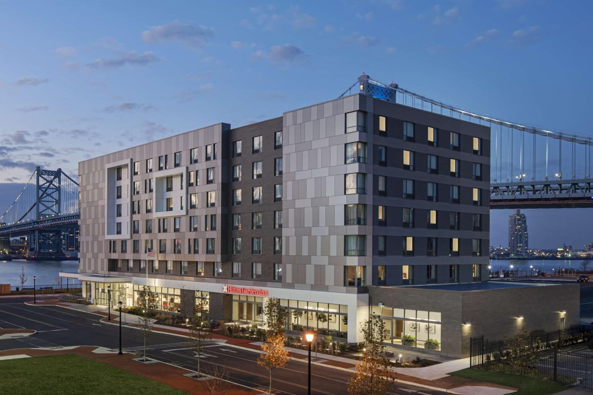 Hilton Garden Inn Camden Waterfront Philadelphia featured exterior or lobby in Camden, NJ — similar hotel
