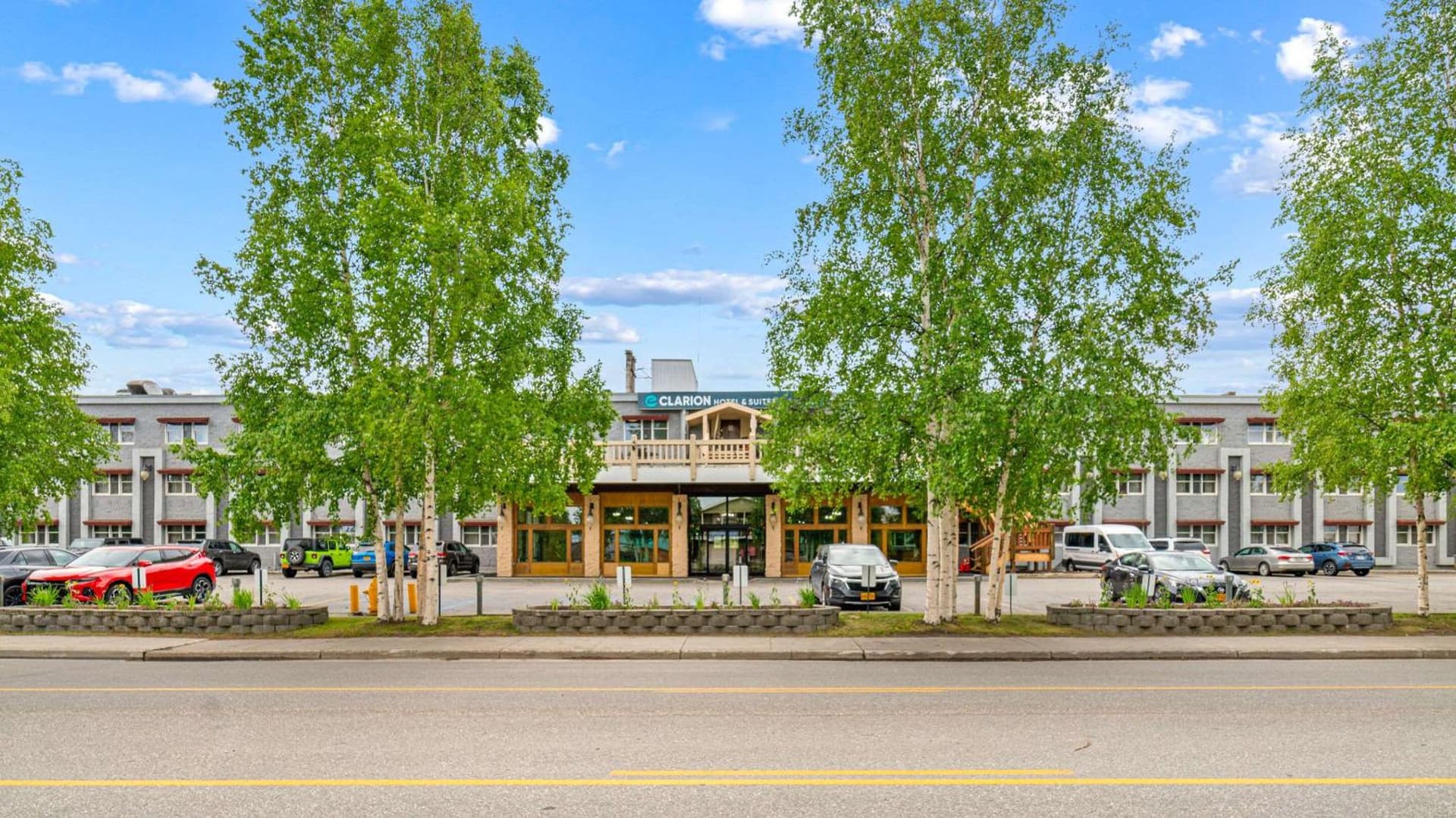 Clarion Hotel & Suites Fairbanks near Ft Wainwright featured exterior or lobby in Fairbanks, AK — similar hotel