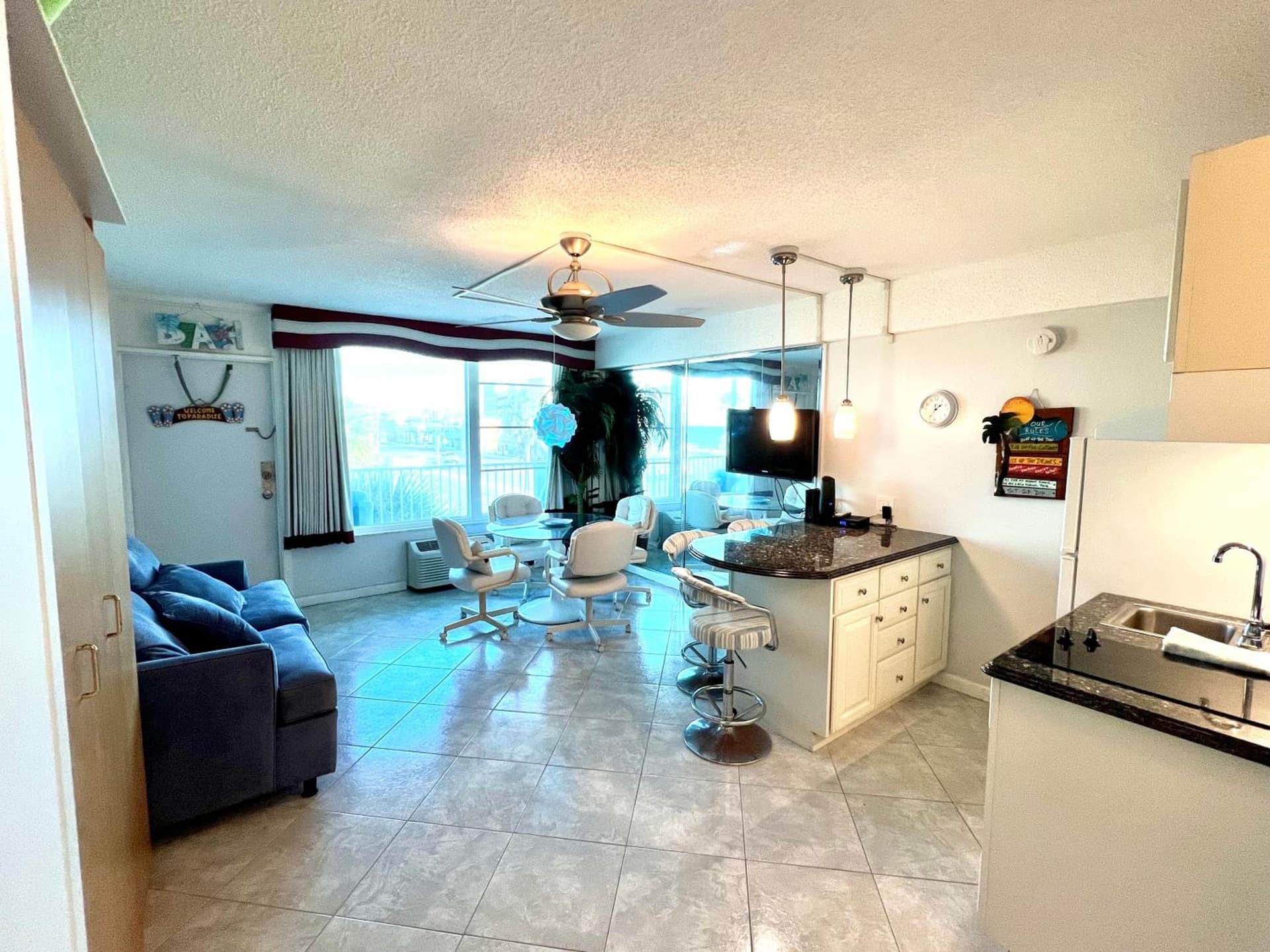 3rd Floor Balcony Beach View Studio Condo in the Beach Club interior in Daytona Beach, FL — gallery photo 2