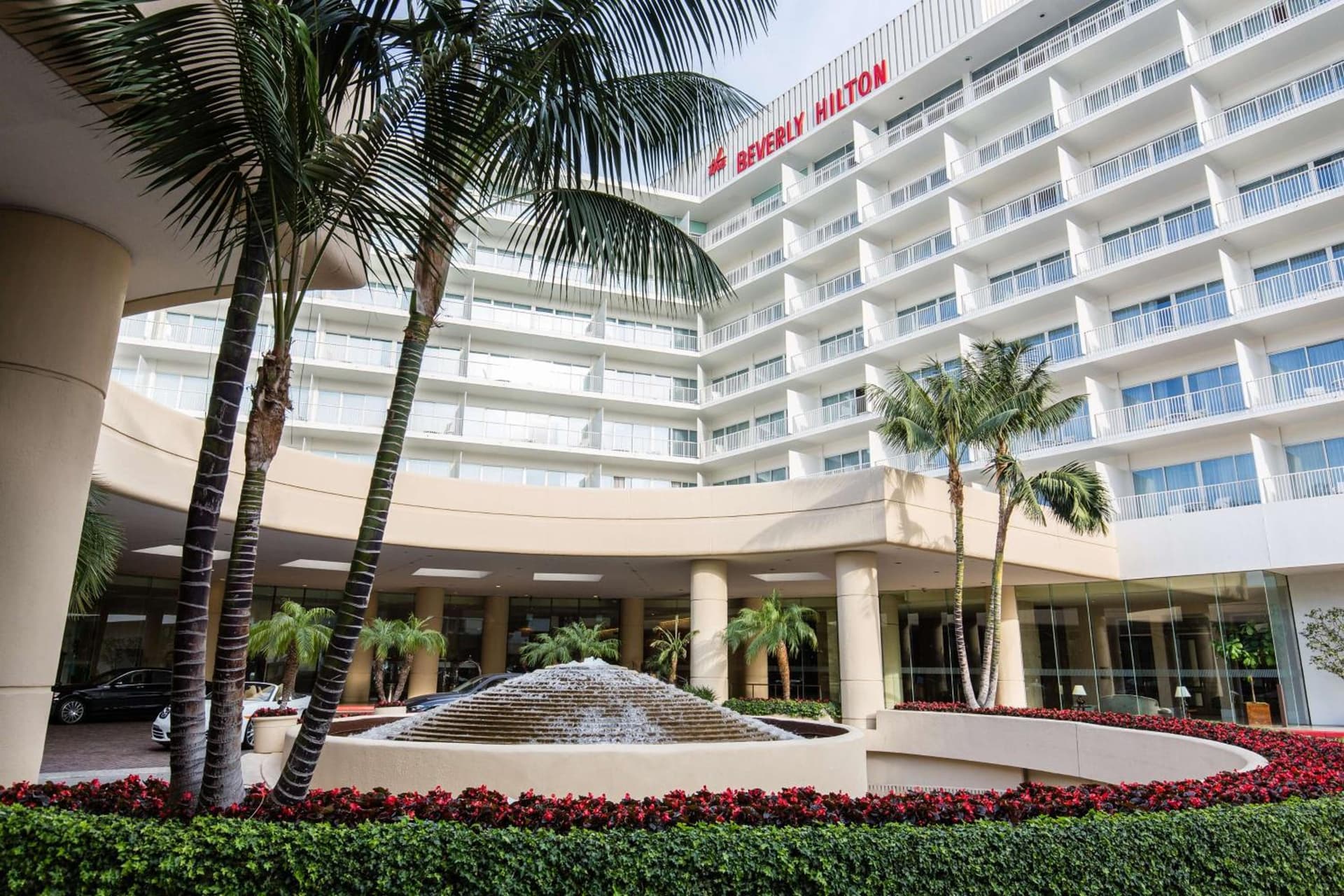 The Beverly Hilton exterior or lobby in Los Angeles, CA — main listing photo