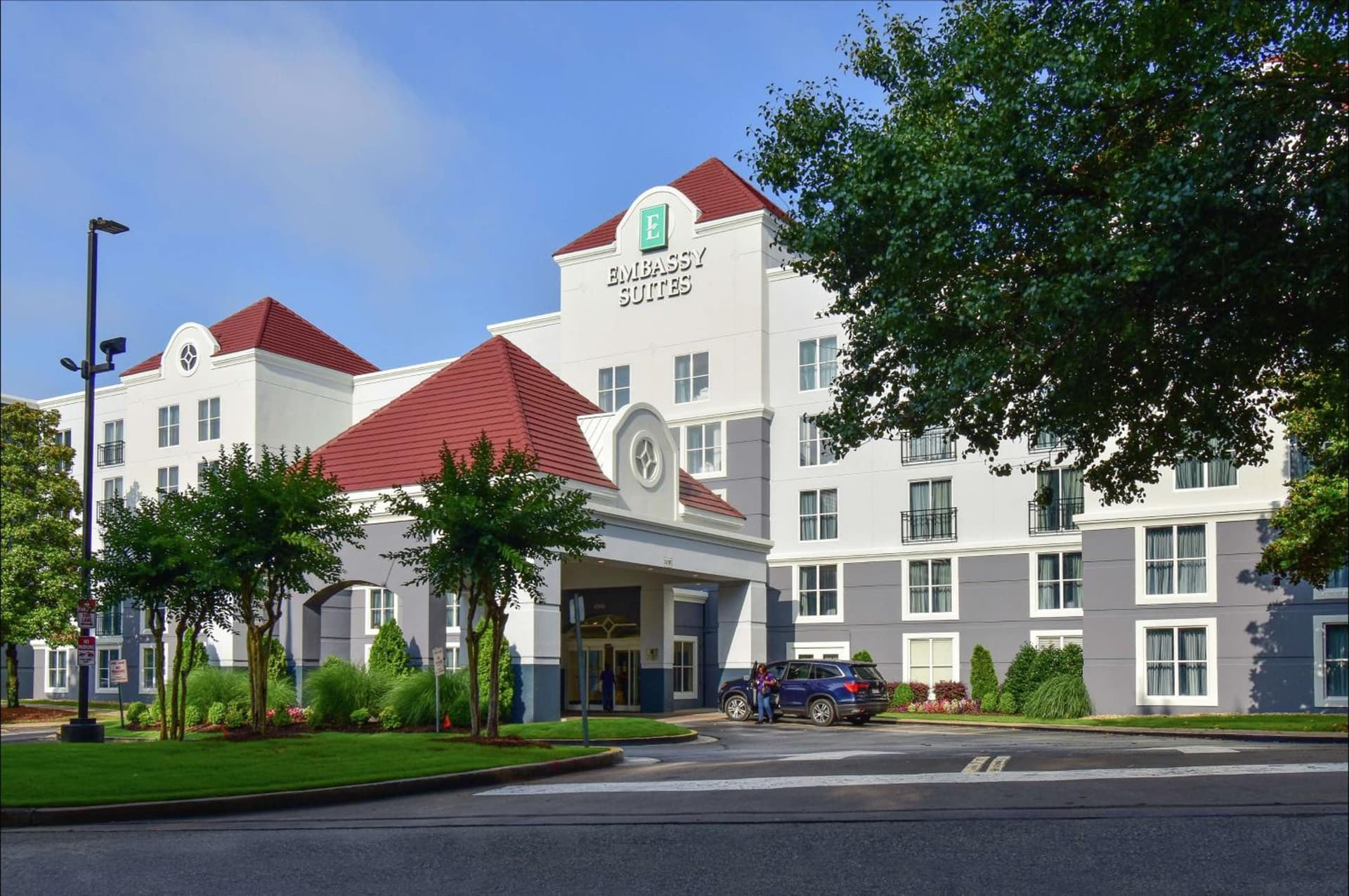 Embassy Suites by Hilton Atlanta Airport exterior or lobby in Atlanta, GA — main listing photo