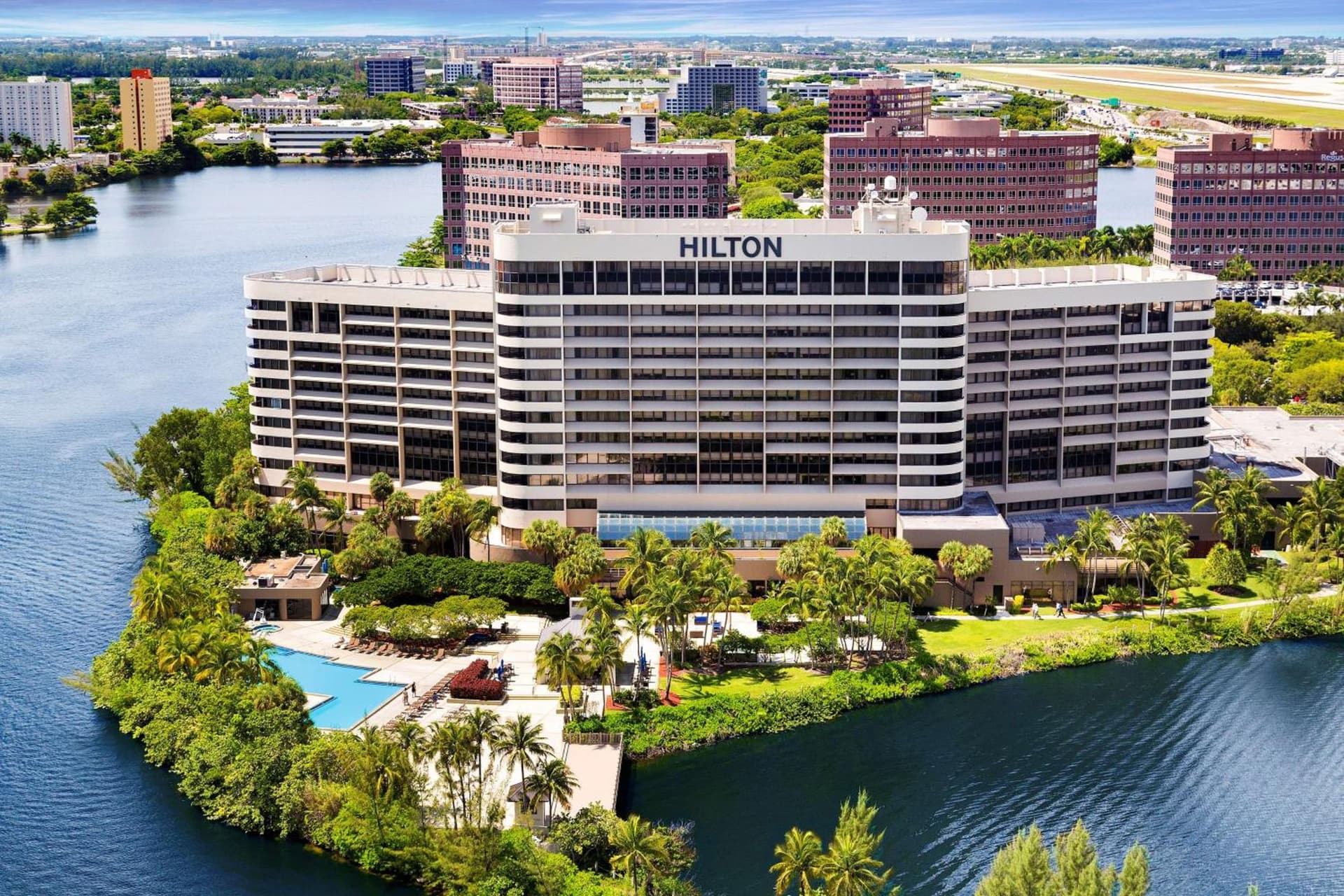 Hilton Miami Airport Blue Lagoon exterior or lobby in Miami, FL — main listing photo