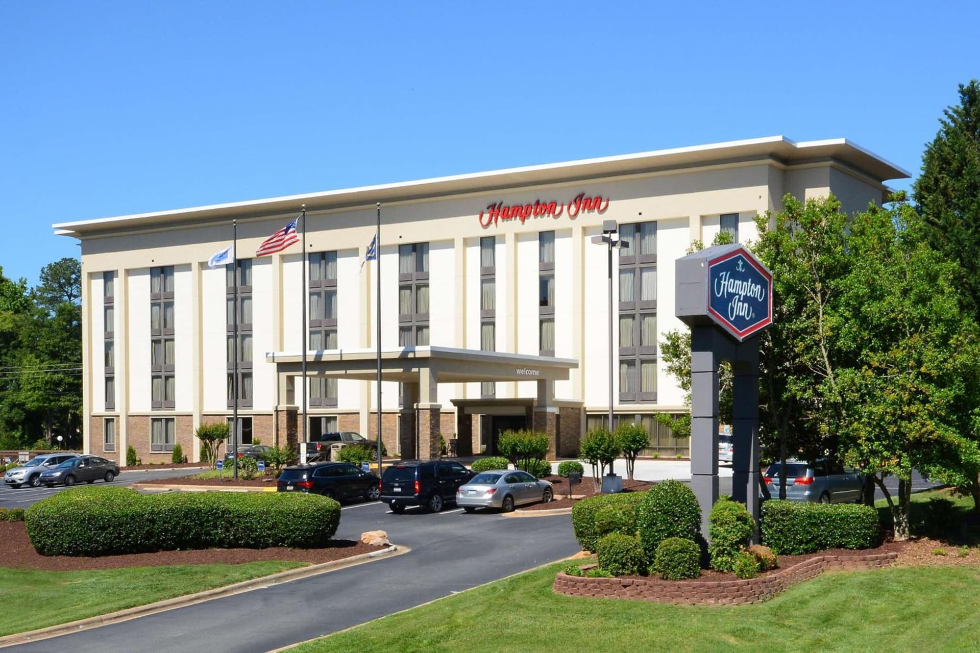 Hampton Inn Charlotte North Lake Norman featured exterior or lobby in Cornelius, NC — similar hotel
