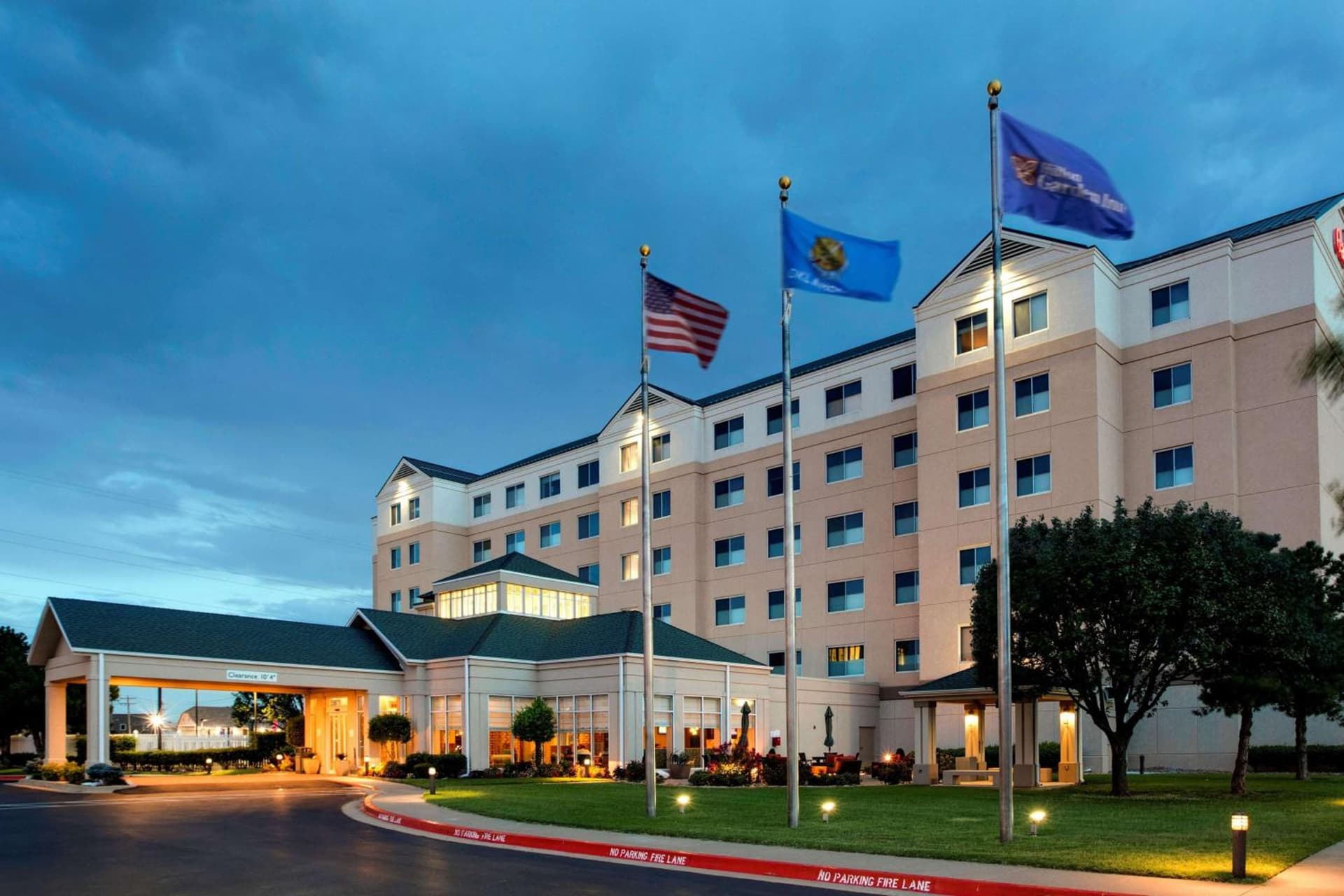 Hilton Garden Inn Oklahoma City Airport featured exterior or lobby in Oklahoma City, OK — similar hotel