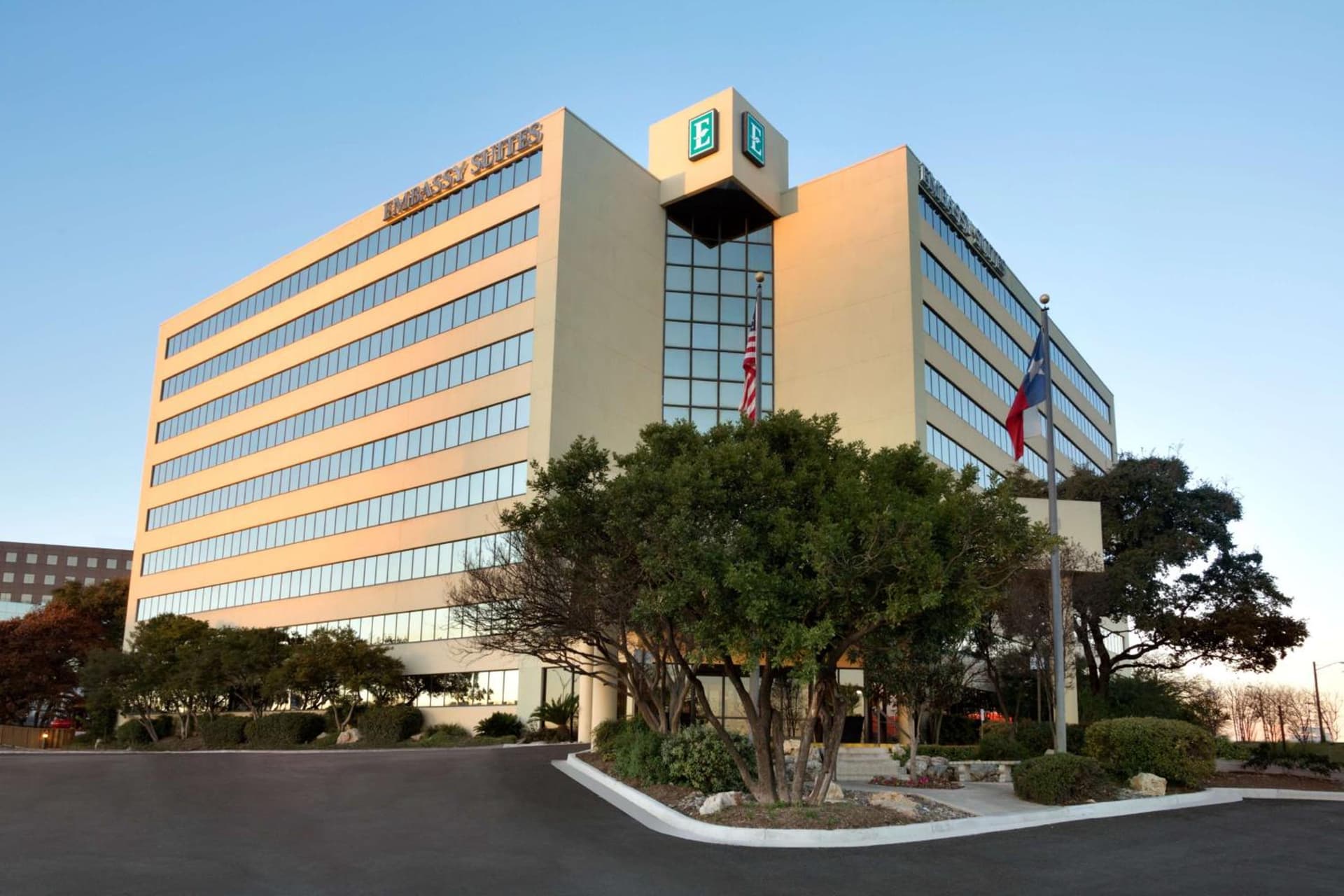 Embassy Suites San Antonio Airport exterior or lobby in San Antonio, TX — main listing photo