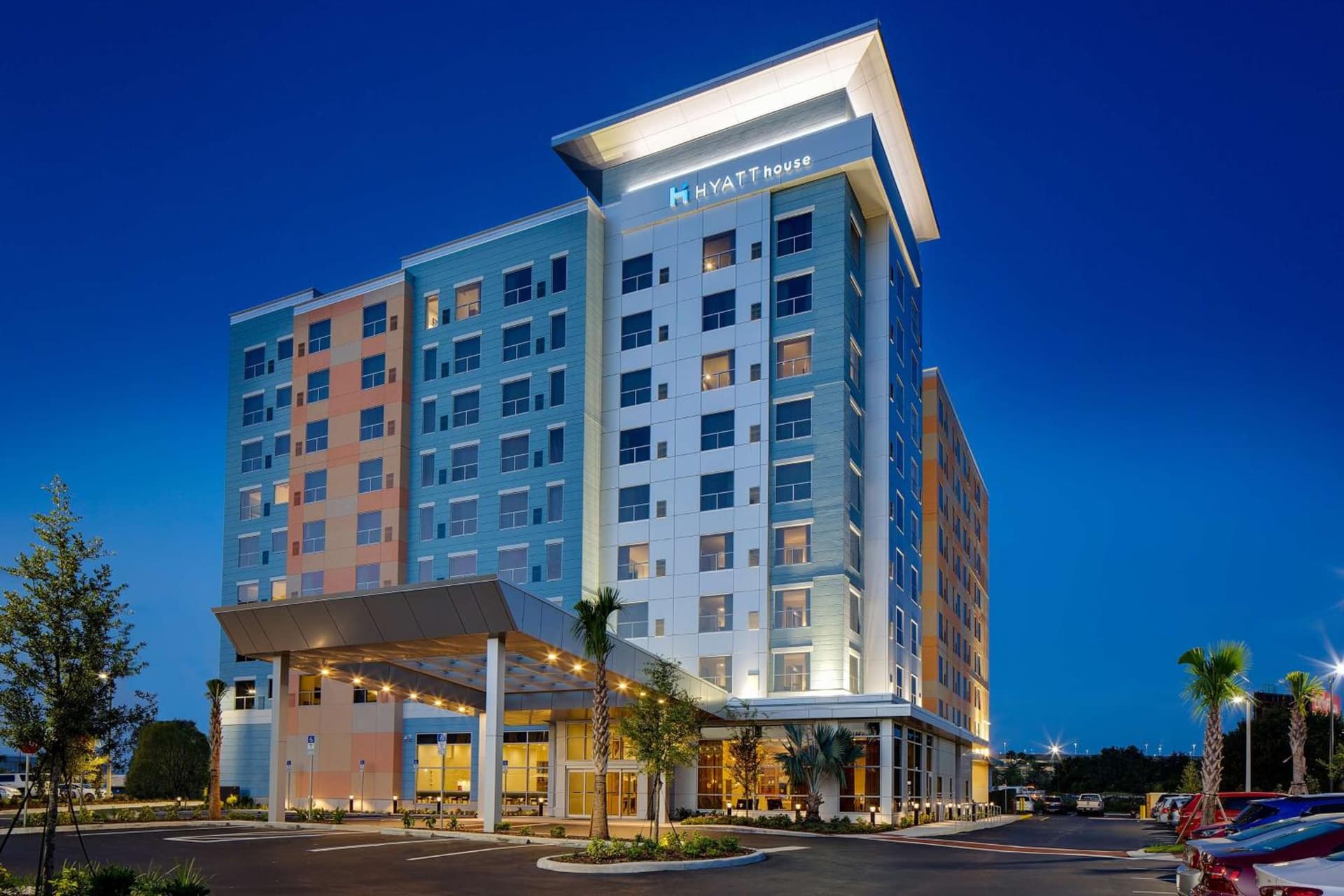 Hyatt House across from Universal Orlando Resort featured exterior or lobby in Orlando, FL — similar hotel