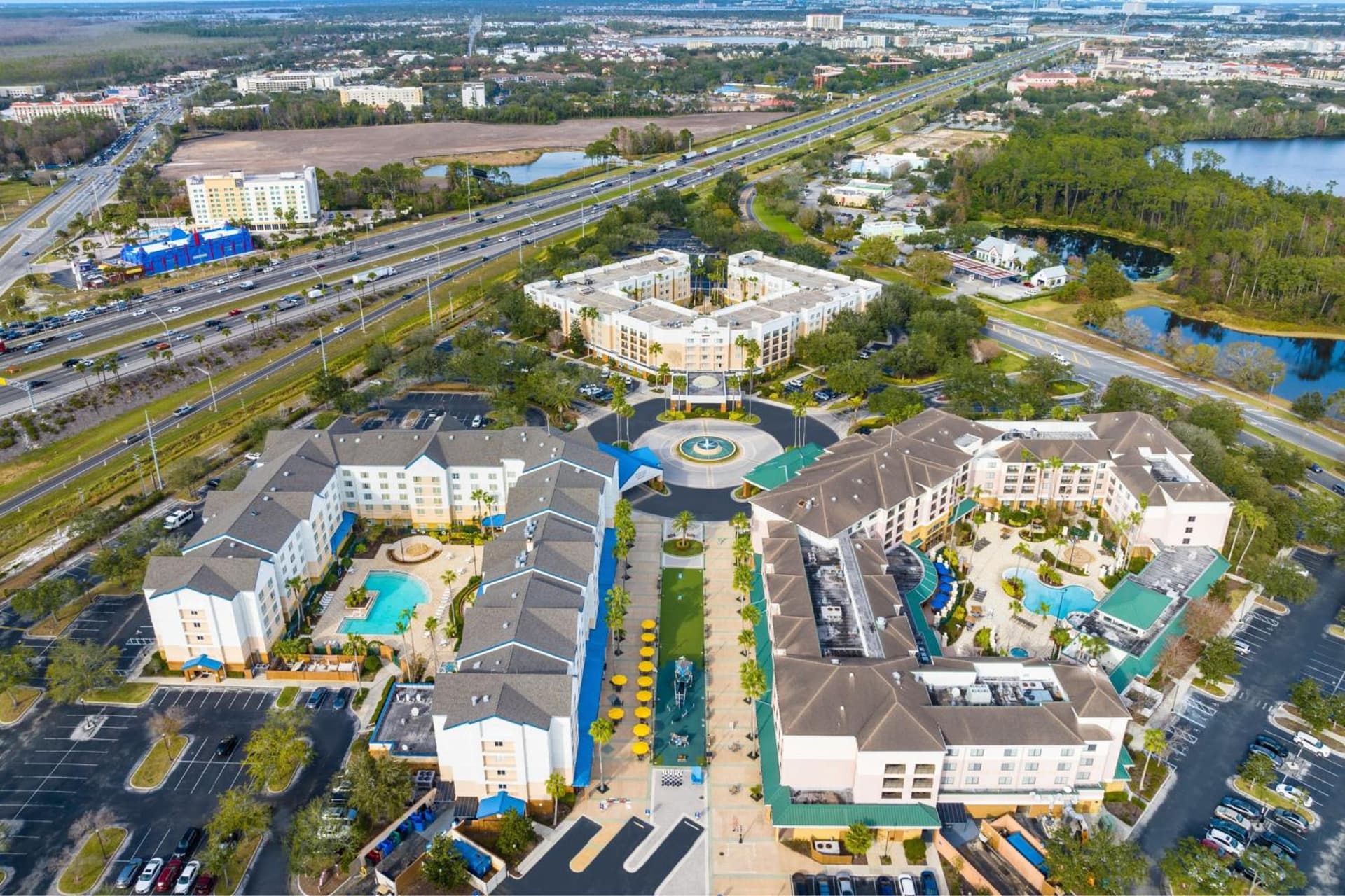 Fairfield Inn & Suites by Marriott Orlando Lake Buena Vista in the Marriott Village featured exterior or lobby in Orlando, FL — similar hotel